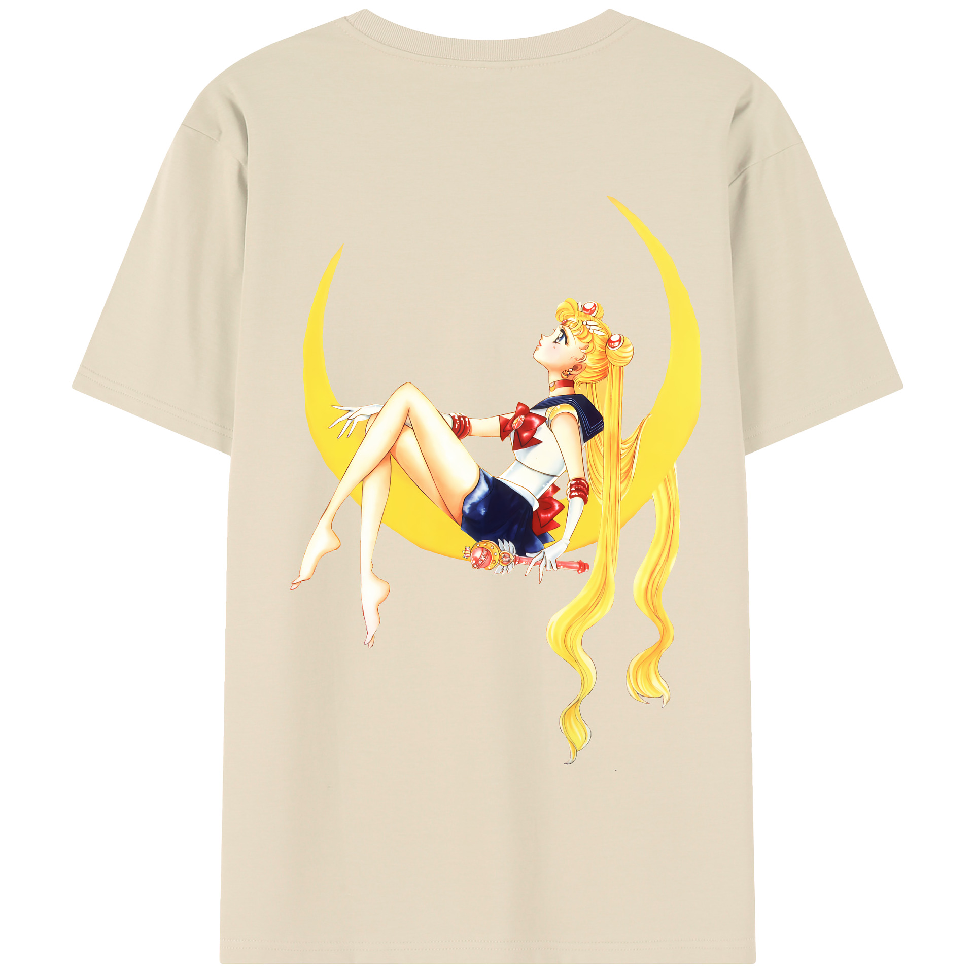 （画像用） 美少女戦士セーラームーン 月野 うさぎ つきの うさぎ Sailor Moon Tsukino Usagi 綿100％半袖Tシャツ（背面プリント）