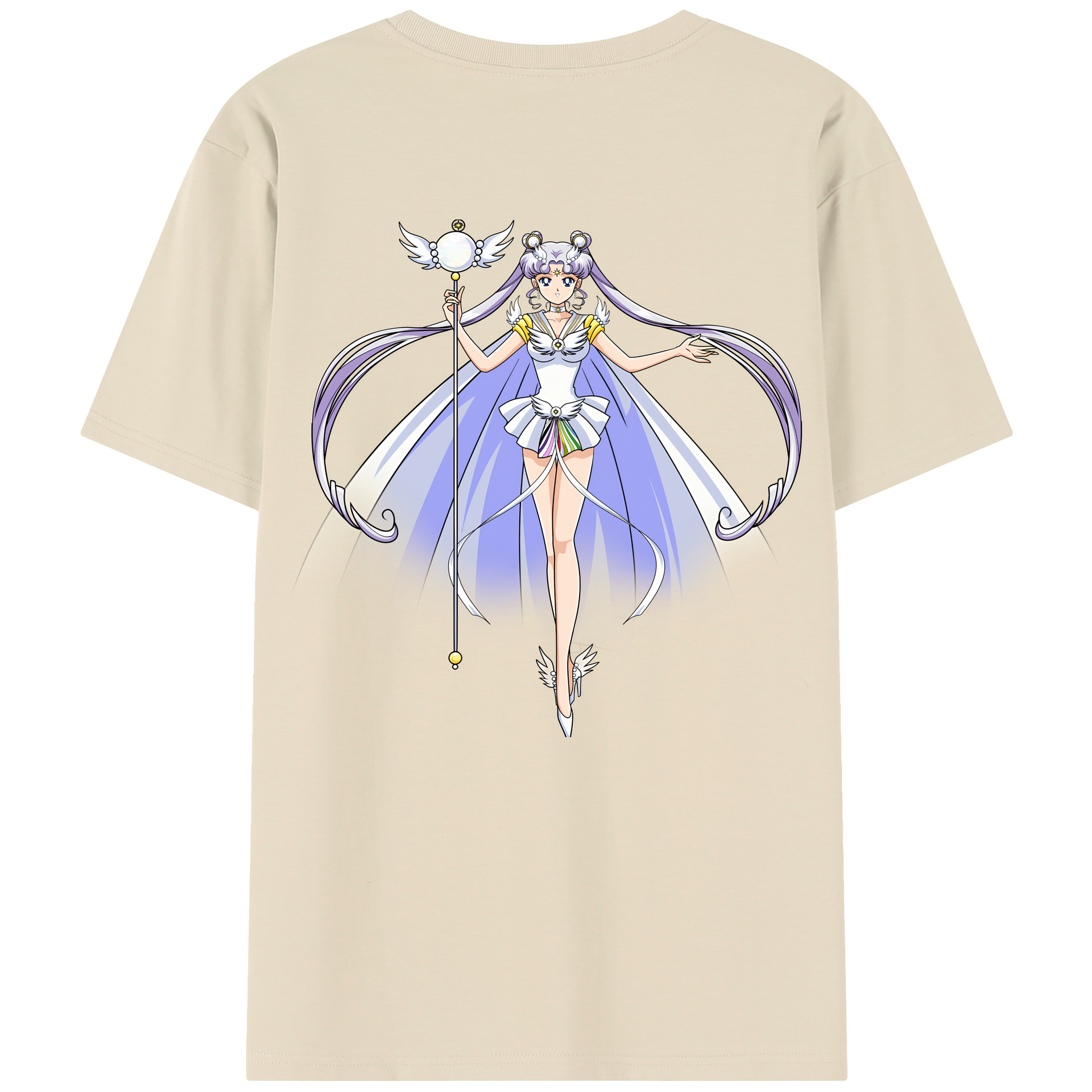 （画像用） 美少女戦士セーラームーン 月野 うさぎ つきの うさぎ Sailor Moon Tsukino Usagi 綿100％半袖Tシャツ（背面プリント）