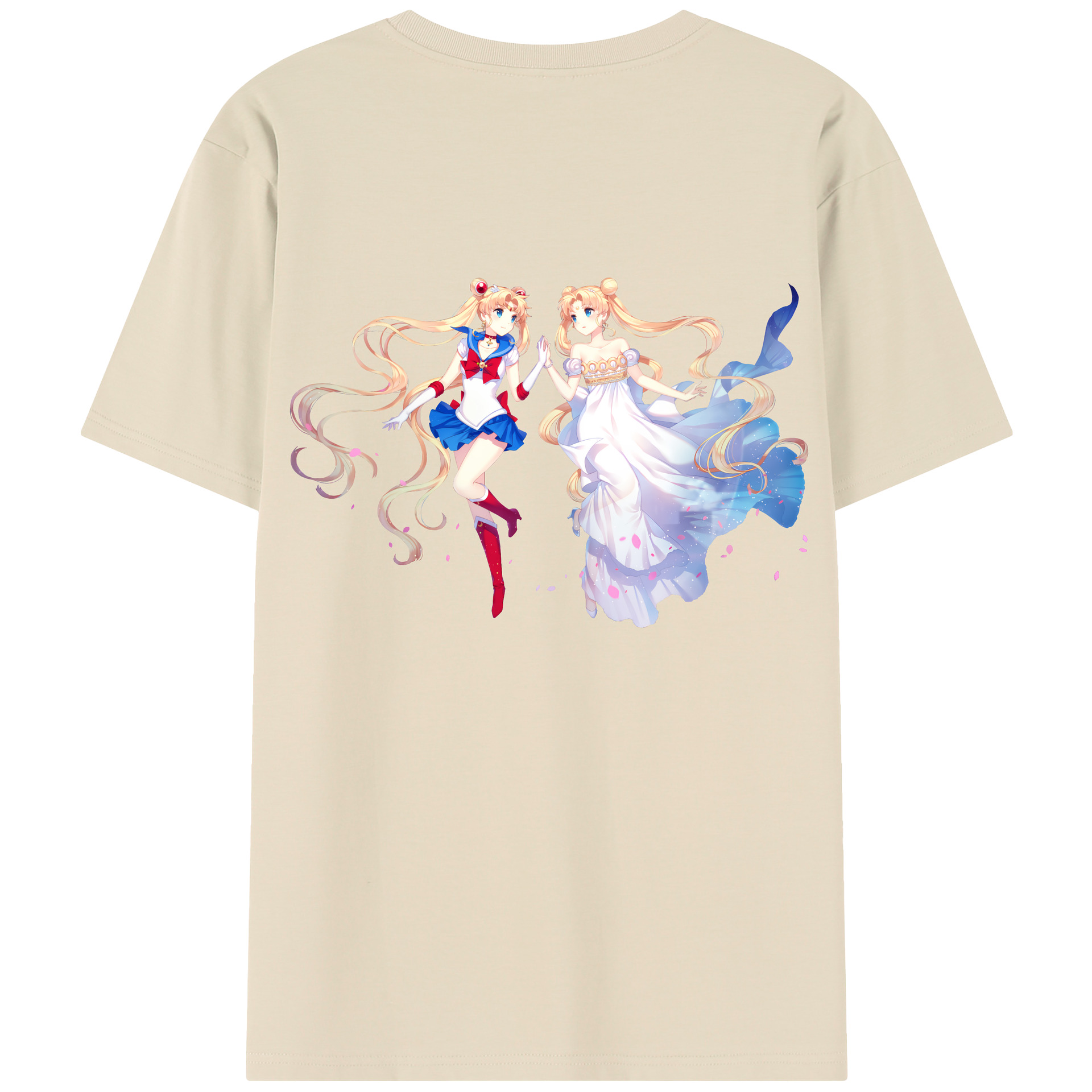 （画像用） 美少女戦士セーラームーン 月野 うさぎ つきの うさぎ Sailor Moon Tsukino Usagi 綿100％半袖Tシャツ（背面プリント）
