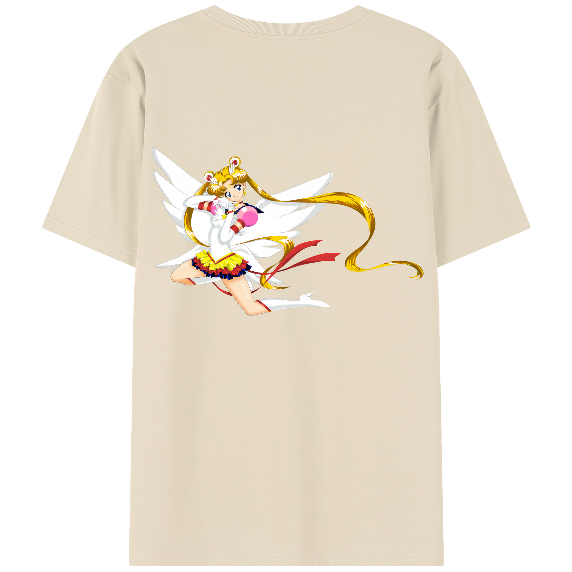 （画像用） 美少女戦士セーラームーン 月野 うさぎ つきの うさぎ Sailor Moon Tsukino Usagi 綿100％半袖Tシャツ（背面プリント）