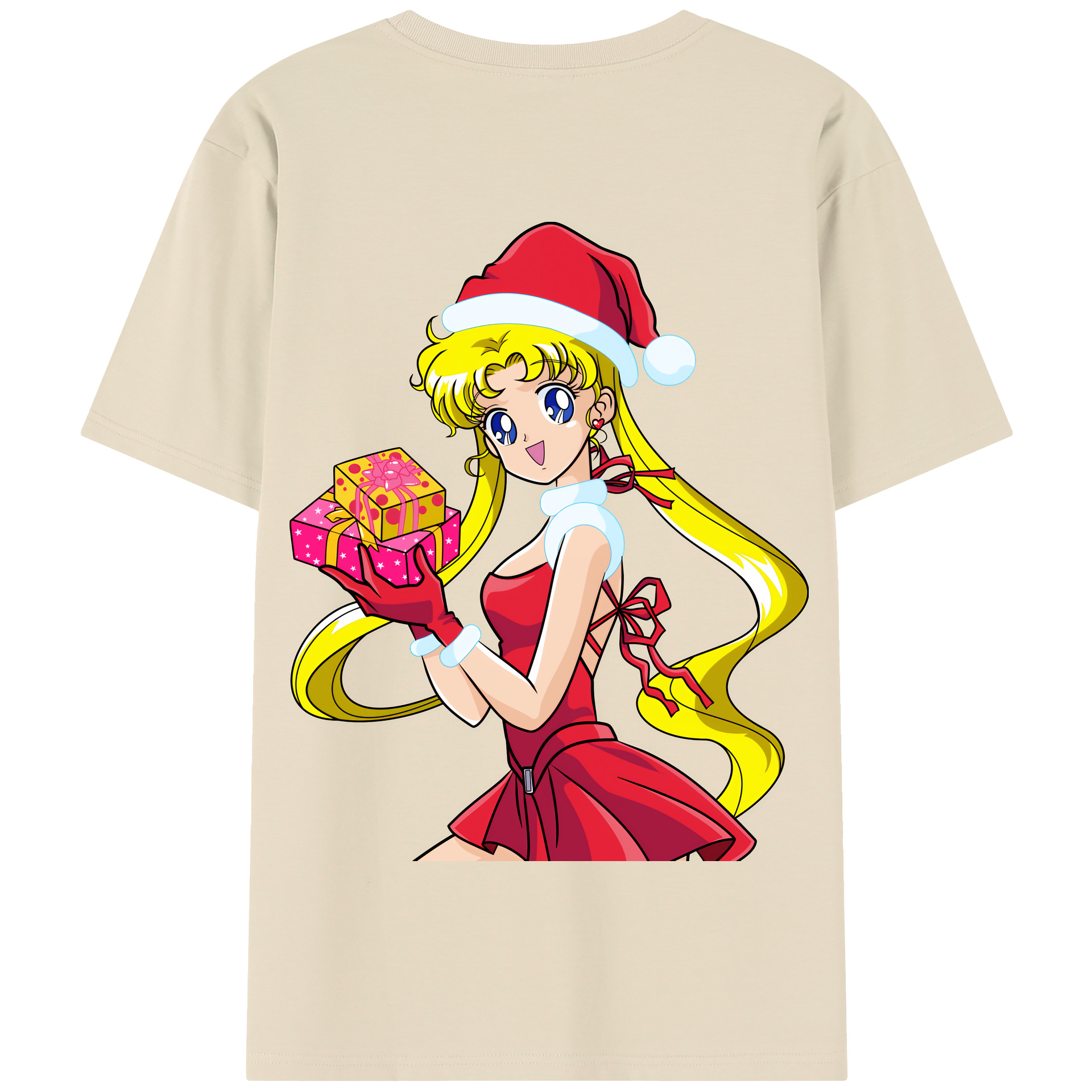 （画像用） 美少女戦士セーラームーン 月野 うさぎ つきの うさぎ Sailor Moon Tsukino Usagi 綿100％半袖Tシャツ（背面プリント）
