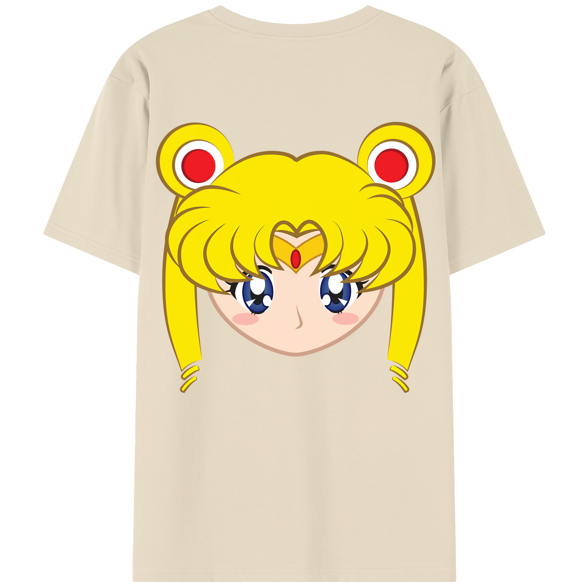 （画像用） 美少女戦士セーラームーン 月野 うさぎ つきの うさぎ Sailor Moon Tsukino Usagi 綿100％半袖Tシャツ（背面プリント）