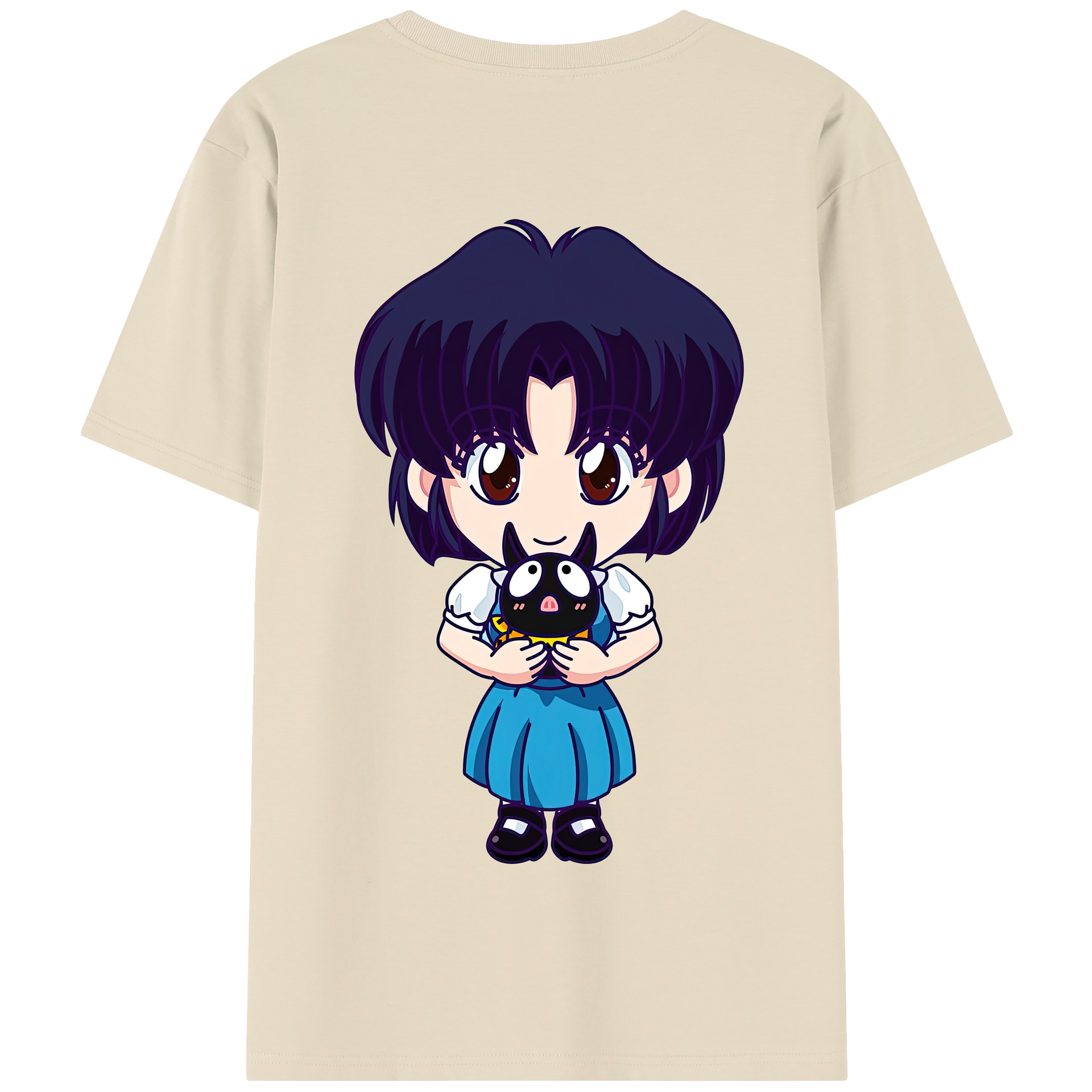 （画像用） 美少女戦士セーラームーン 水野 亜美 みずの あみ Sailor Moon Mizuno Ami 綿100％半袖Tシャツ（背面プリント）