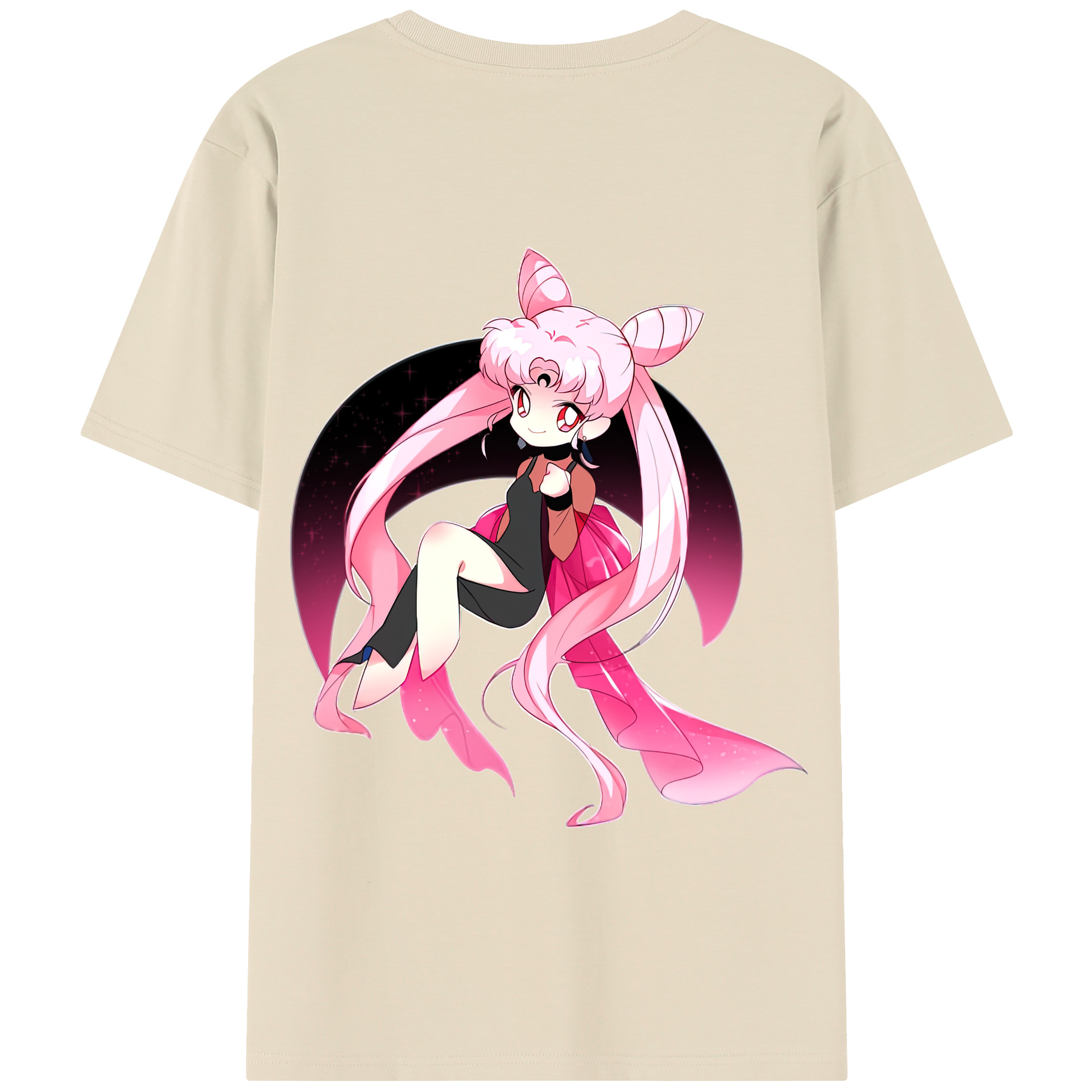 （画像用） 美少女戦士セーラームーン ちびうさ Sailor Moon Chibiusa Tsukino Usagi Small Lady Serenity 綿100％半袖Tシャツ（背面プリント）