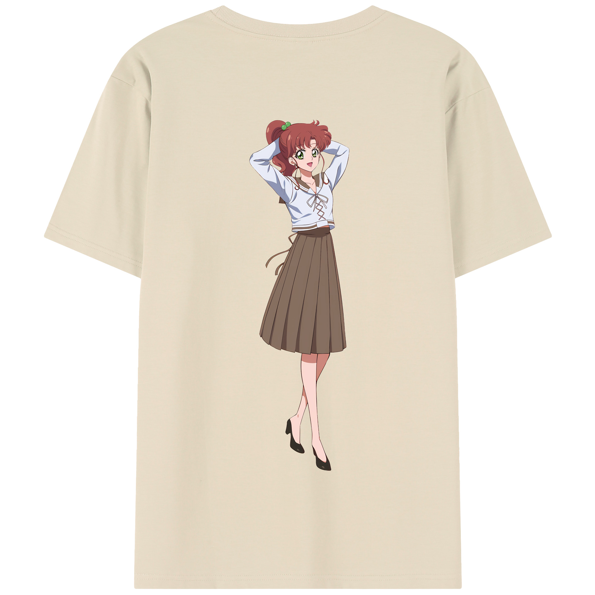 （画像用） 美少女戦士セーラームーン 木野 まこと きの まこと Sailor Moon Kino Makoto （セーラージュピター；Sailor Jupiter） 綿100％半袖Tシャツ（背面プリント）