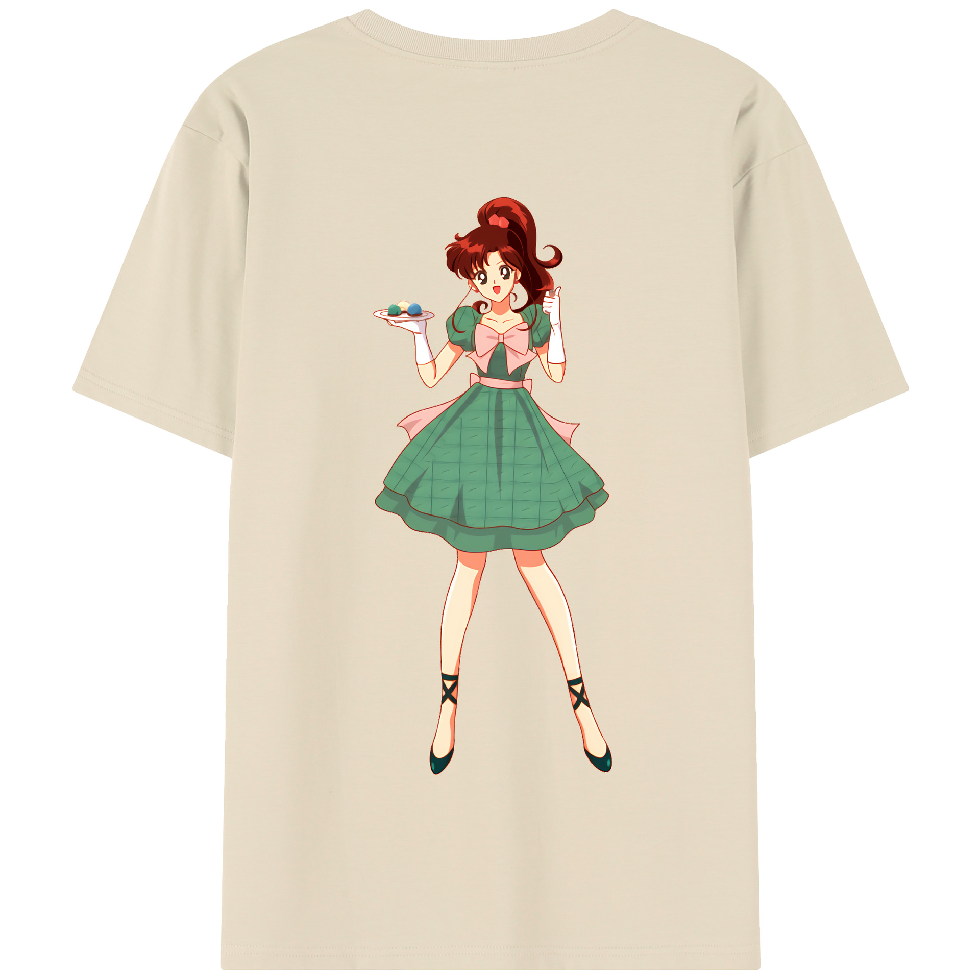 （画像用） 美少女戦士セーラームーン 木野 まこと きの まこと Sailor Moon Kino Makoto （セーラージュピター；Sailor Jupiter） 綿100％半袖Tシャツ（背面プリント）
