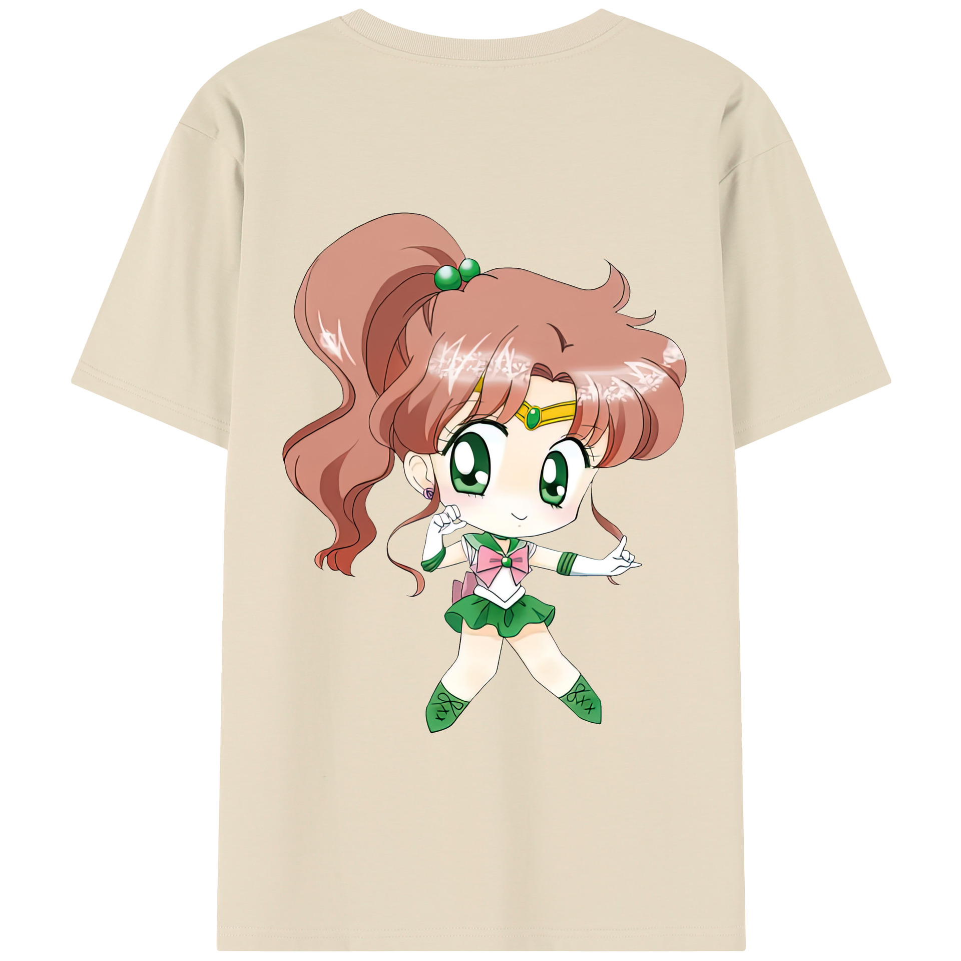 （画像用） 美少女戦士セーラームーン 木野 まこと きの まこと Sailor Moon Kino Makoto （セーラージュピター；Sailor Jupiter） 綿100％半袖Tシャツ（背面プリント）