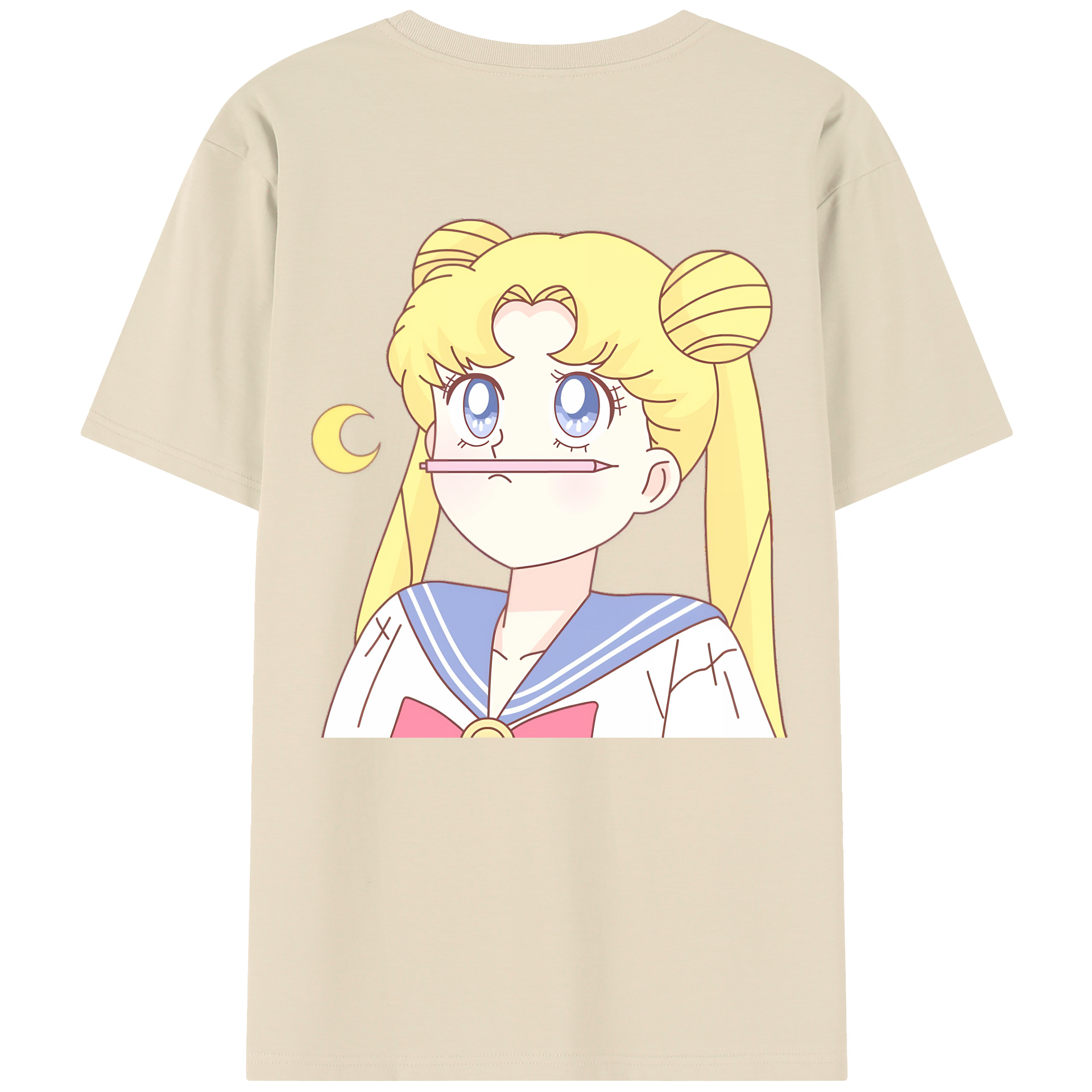 （画像用） 美少女戦士セーラームーン 愛野 美奈子 あいの みなこ Sailor Moon Aino Minako 綿100％半袖Tシャツ（背面プリント）