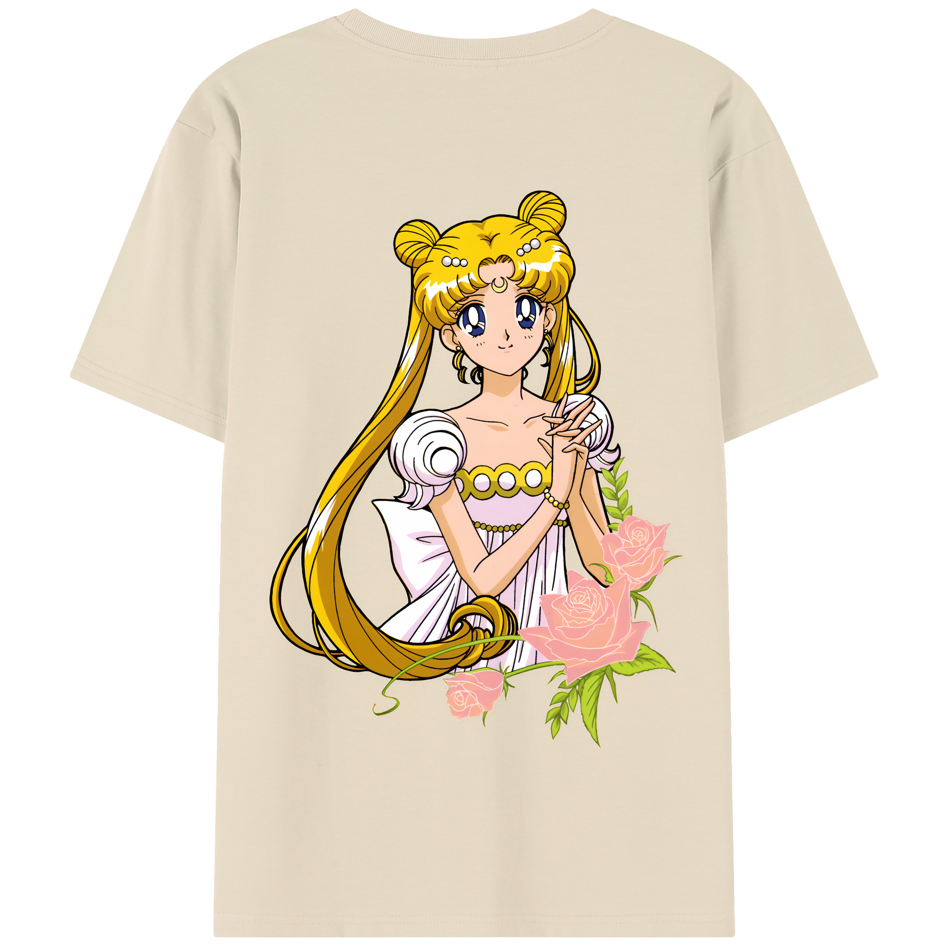 （画像用） 美少女戦士セーラームーン 愛野 美奈子 あいの みなこ Sailor Moon Aino Minako 綿100％半袖Tシャツ（背面プリント）