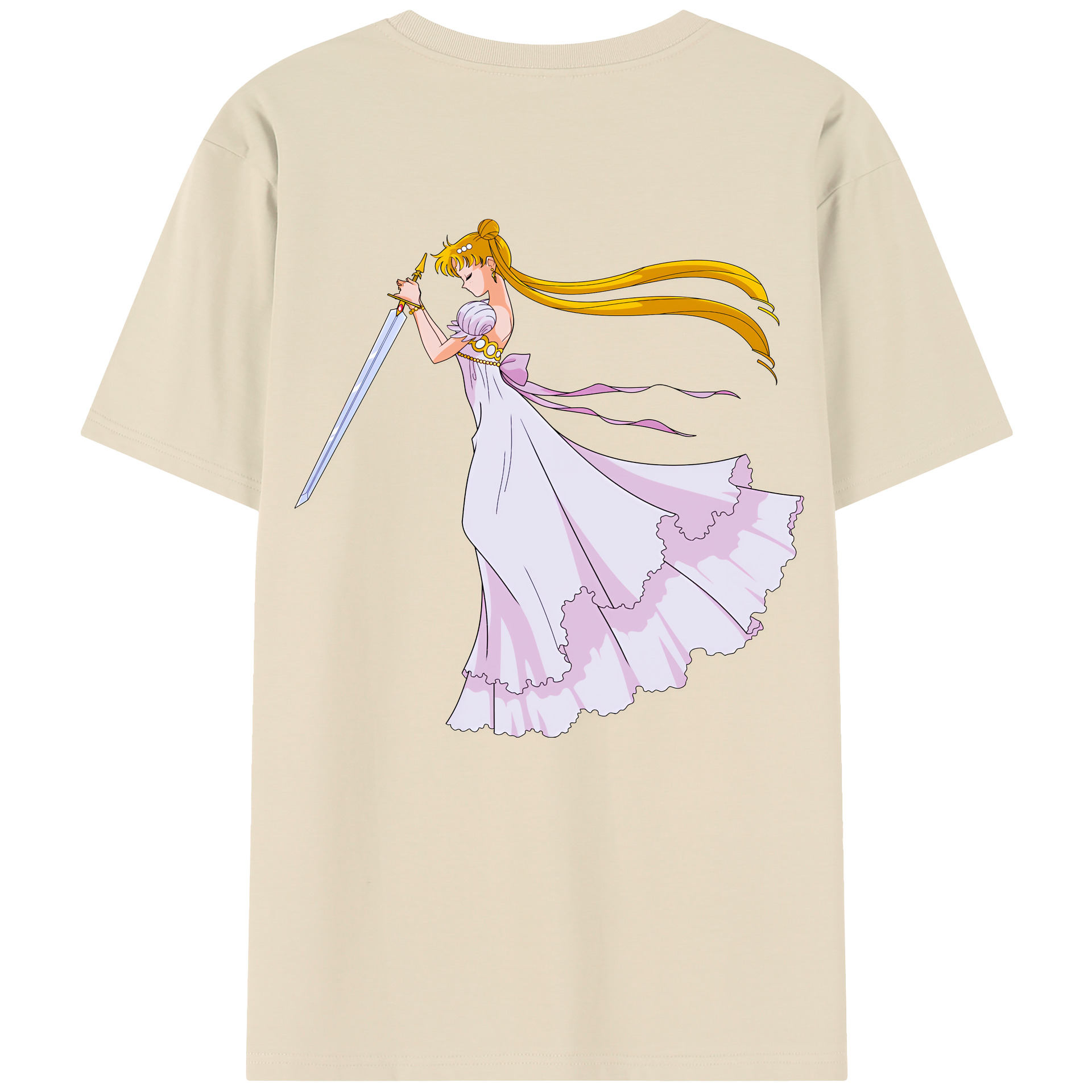 （画像用） 美少女戦士セーラームーン 愛野 美奈子 あいの みなこ Sailor Moon Aino Minako 綿100％半袖Tシャツ（背面プリント）
