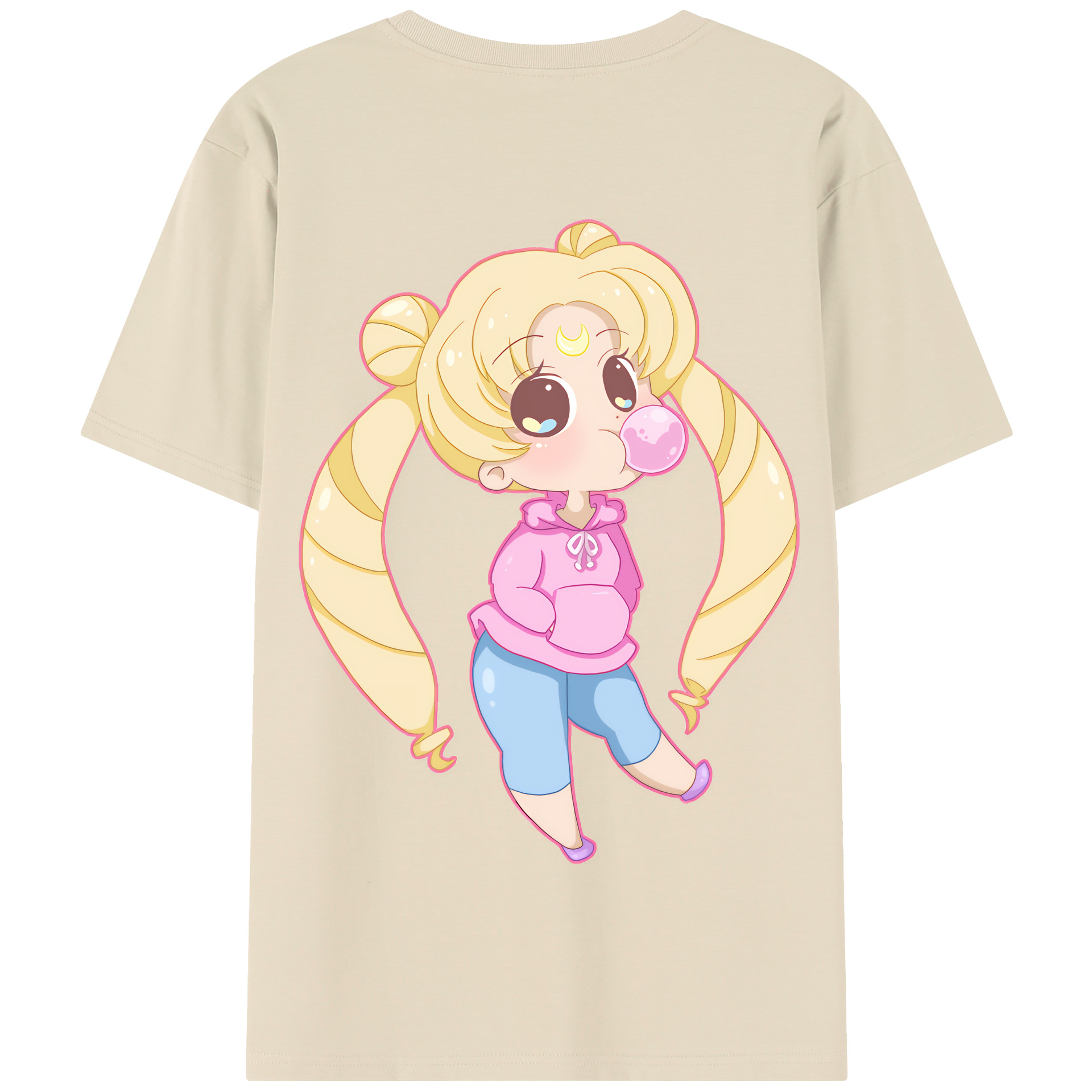 （画像用） 美少女戦士セーラームーン 愛野 美奈子 あいの みなこ Sailor Moon Aino Minako 綿100％半袖Tシャツ（背面プリント）