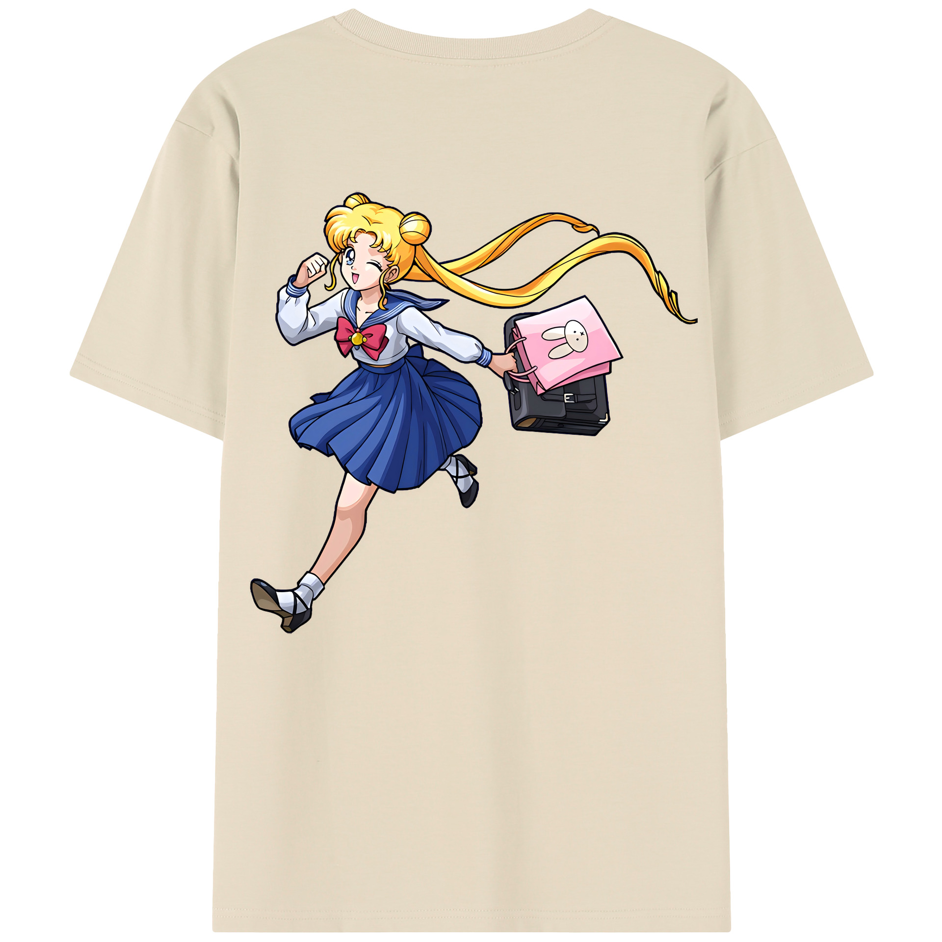（画像用） 美少女戦士セーラームーン 愛野 美奈子 あいの みなこ Sailor Moon Aino Minako 綿100％半袖Tシャツ（背面プリント）