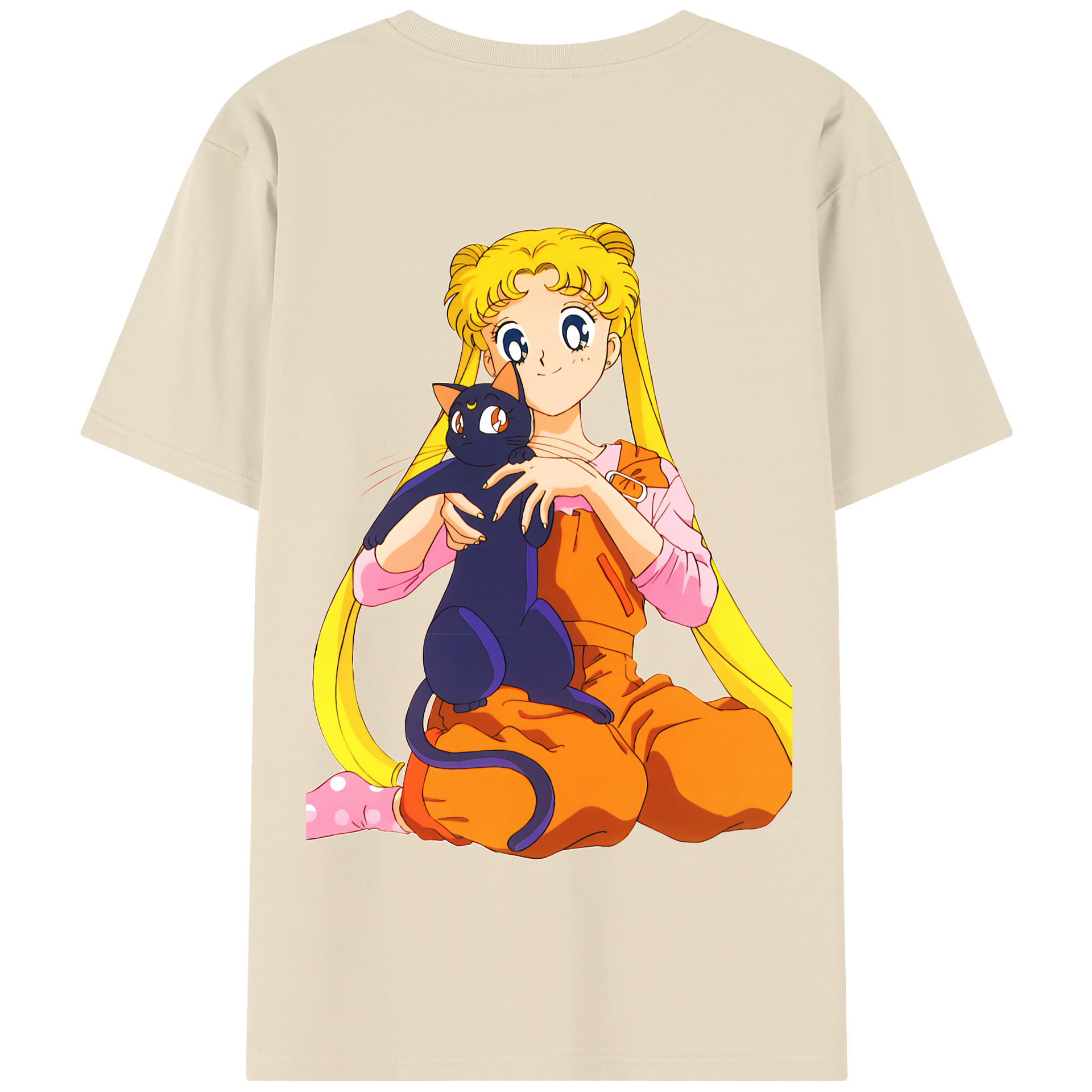 （画像用） 美少女戦士セーラームーン 愛野 美奈子 あいの みなこ Sailor Moon Aino Minako 綿100％半袖Tシャツ（背面プリント）