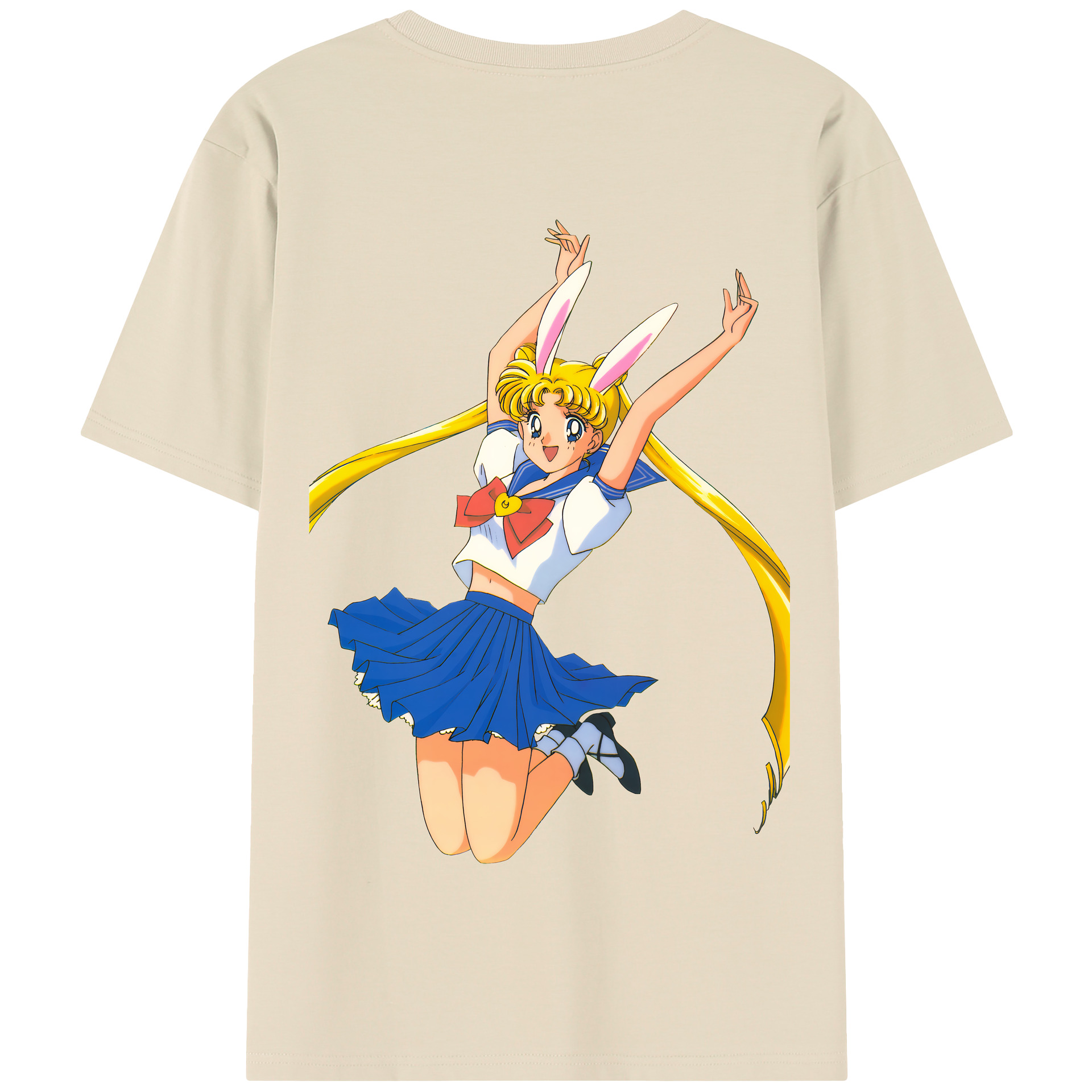 （画像用） 美少女戦士セーラームーン 愛野 美奈子 あいの みなこ Sailor Moon Aino Minako 綿100％半袖Tシャツ（背面プリント）