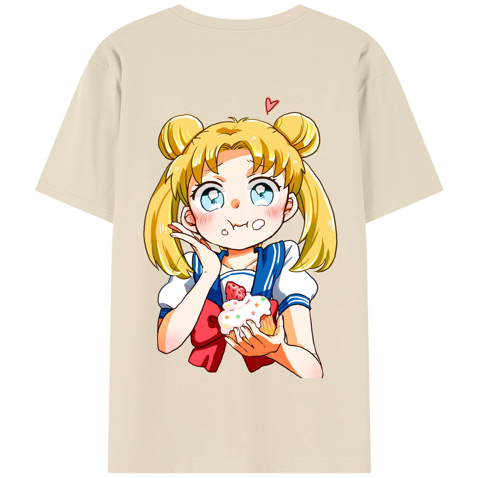 （画像用） 美少女戦士セーラームーン 愛野 美奈子 あいの みなこ Sailor Moon Aino Minako 綿100％半袖Tシャツ（背面プリント）