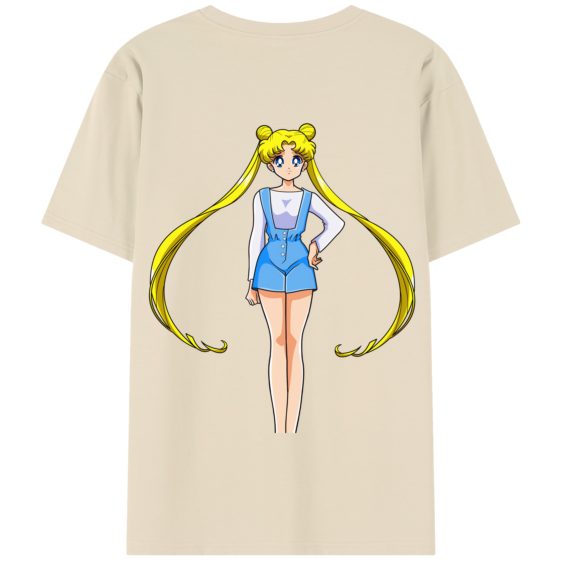 （画像用） 美少女戦士セーラームーン 愛野 美奈子 あいの みなこ Sailor Moon Aino Minako 綿100％半袖Tシャツ（背面プリント）