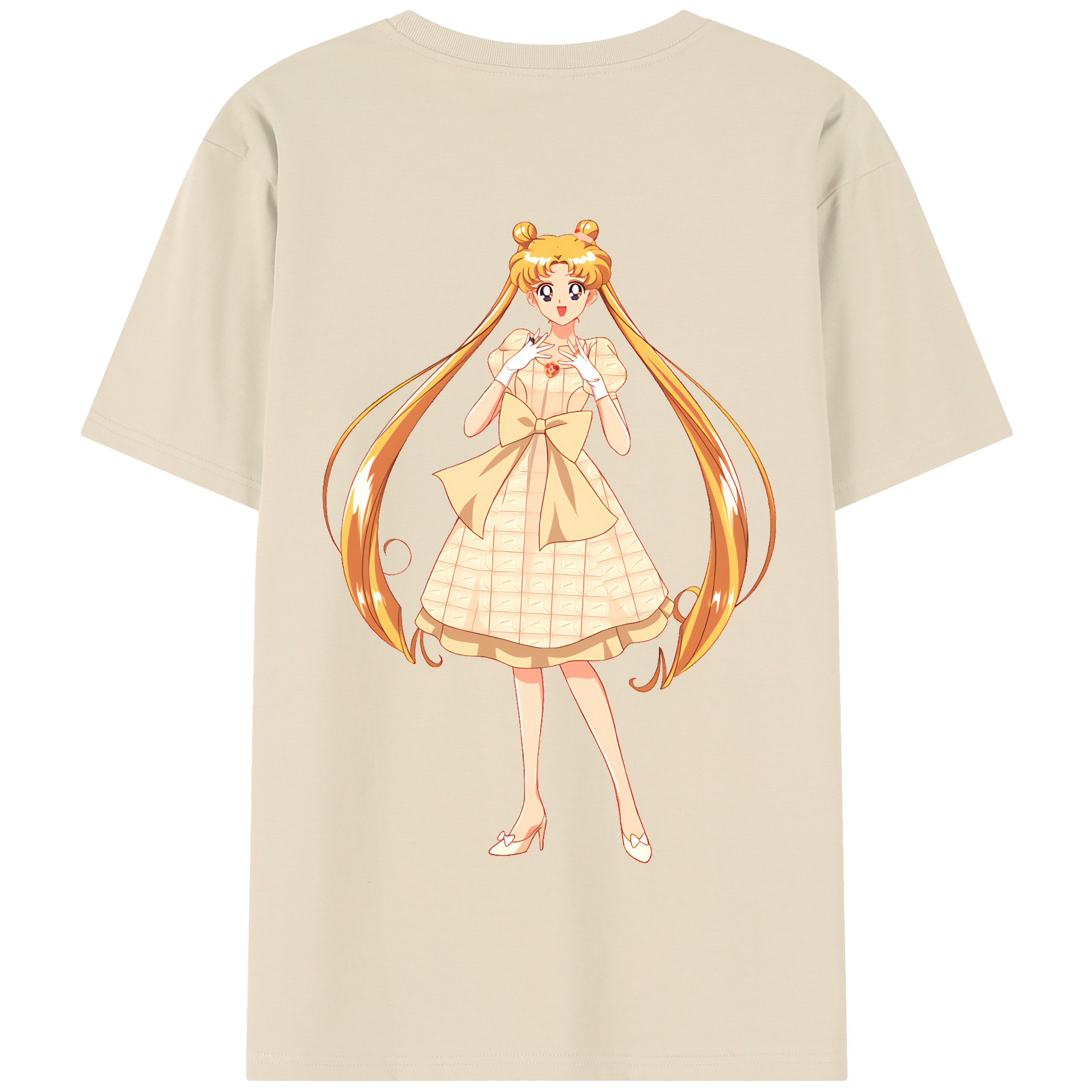 （画像用） 美少女戦士セーラームーン 愛野 美奈子 あいの みなこ Sailor Moon Aino Minako 綿100％半袖Tシャツ（背面プリント）