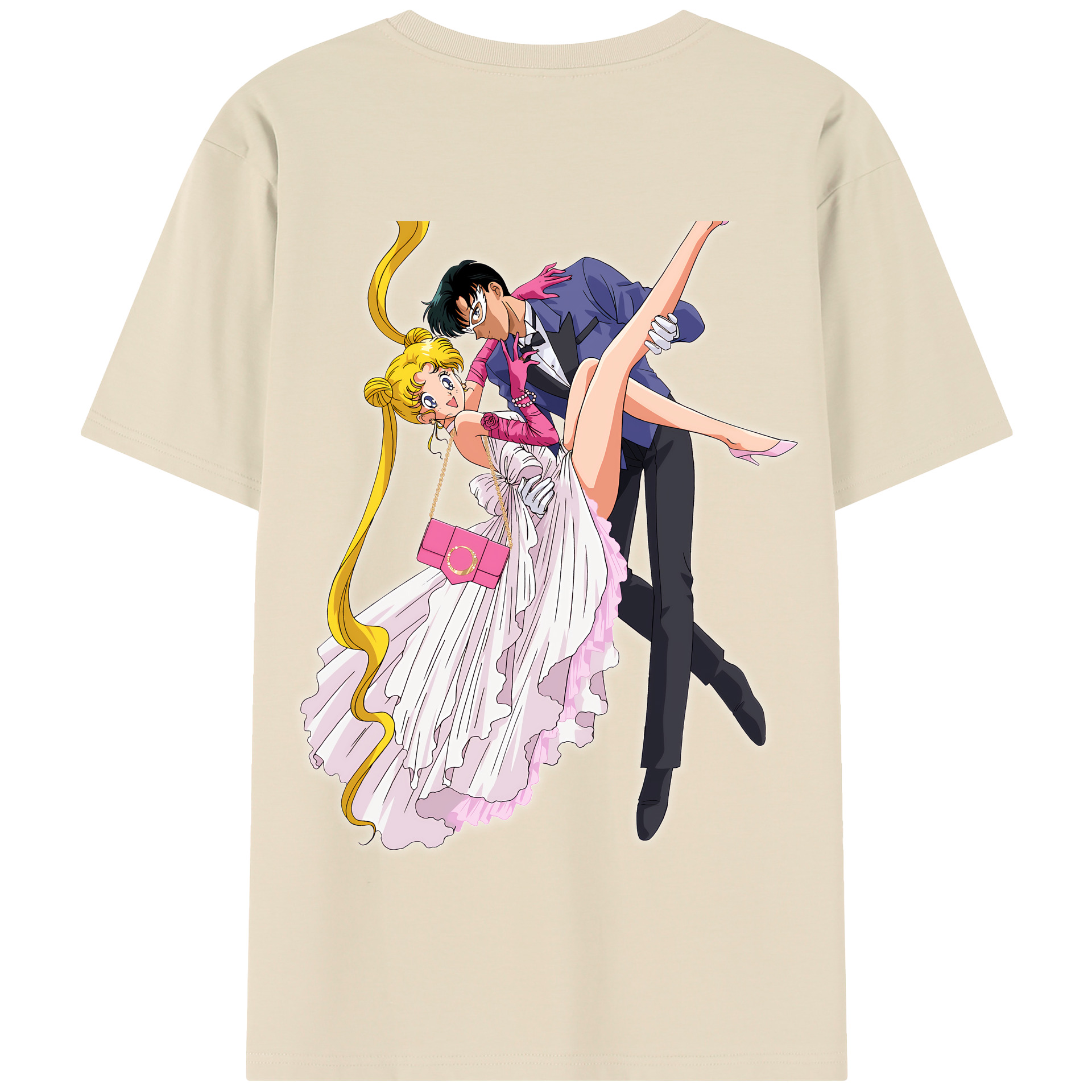 （画像用） 美少女戦士セーラームーン 愛野 美奈子 あいの みなこ Sailor Moon Aino Minako 綿100％半袖Tシャツ（背面プリント）
