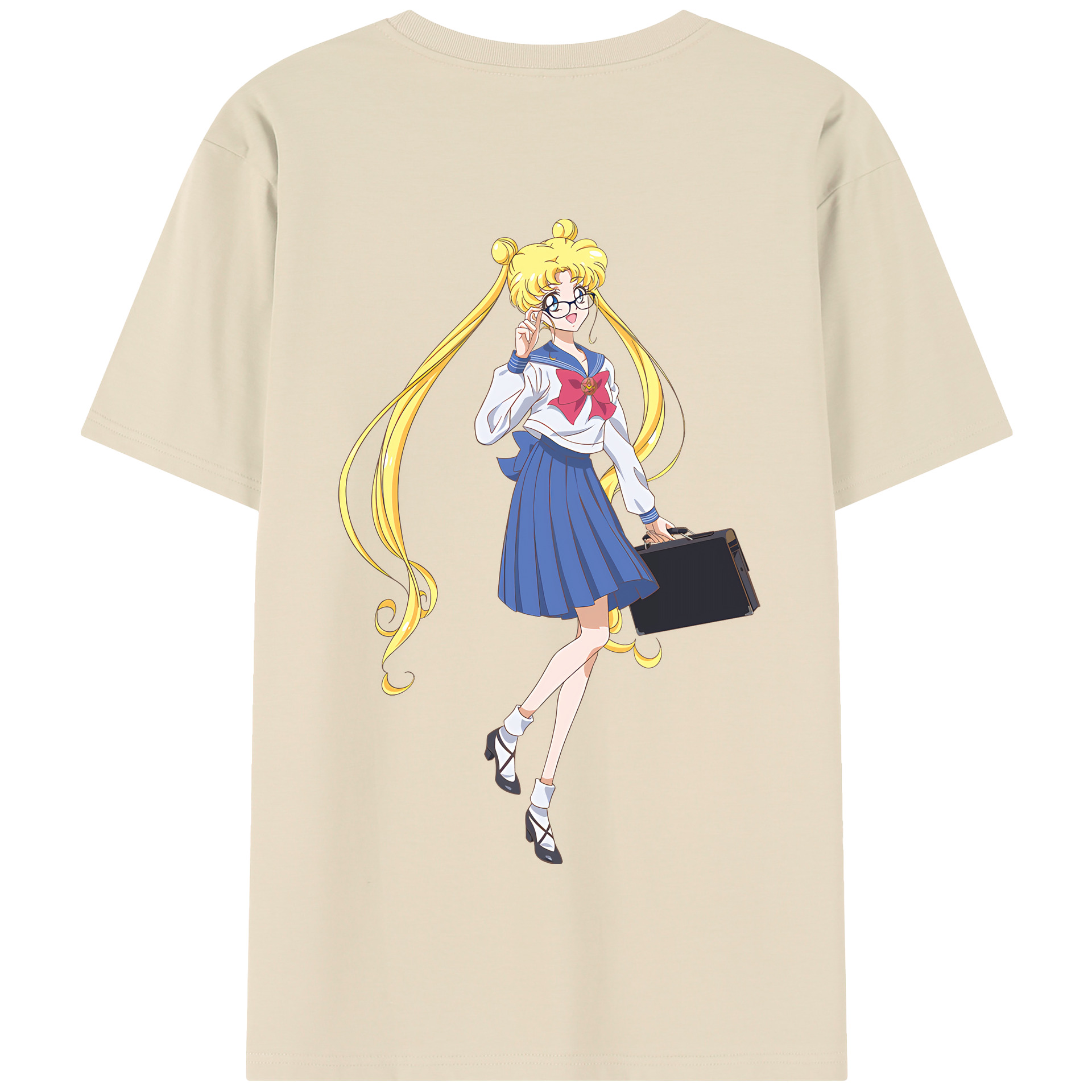 （画像用） 美少女戦士セーラームーン 愛野 美奈子 あいの みなこ Sailor Moon Aino Minako 綿100％半袖Tシャツ（背面プリント）