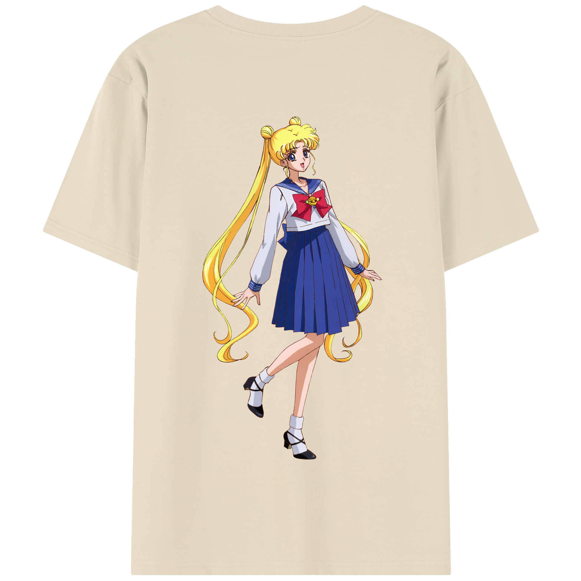 （画像用） 美少女戦士セーラームーン 愛野 美奈子 あいの みなこ Sailor Moon Aino Minako 綿100％半袖Tシャツ（背面プリント）
