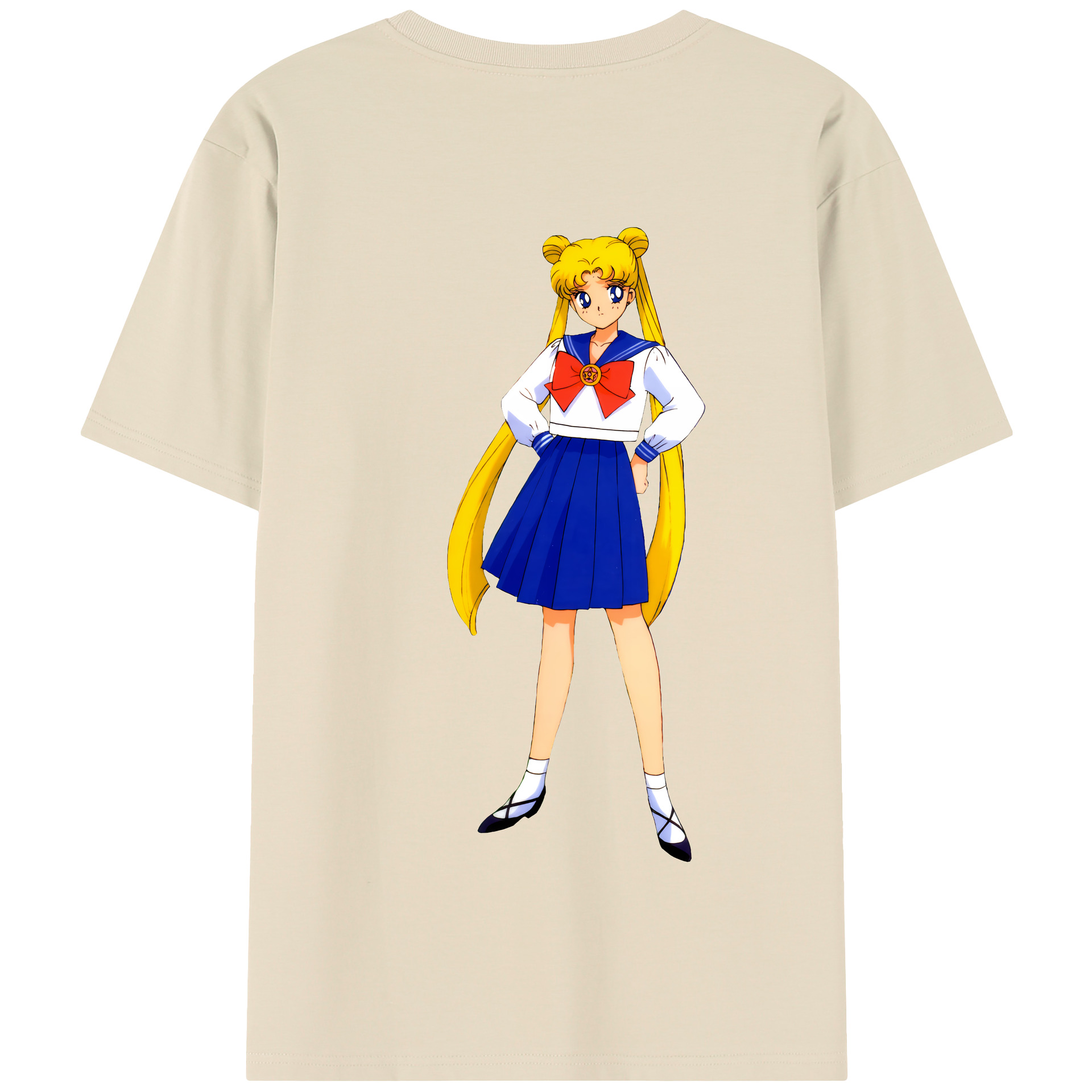 （画像用） 美少女戦士セーラームーン 愛野 美奈子 あいの みなこ Sailor Moon Aino Minako 綿100％半袖Tシャツ（背面プリント）