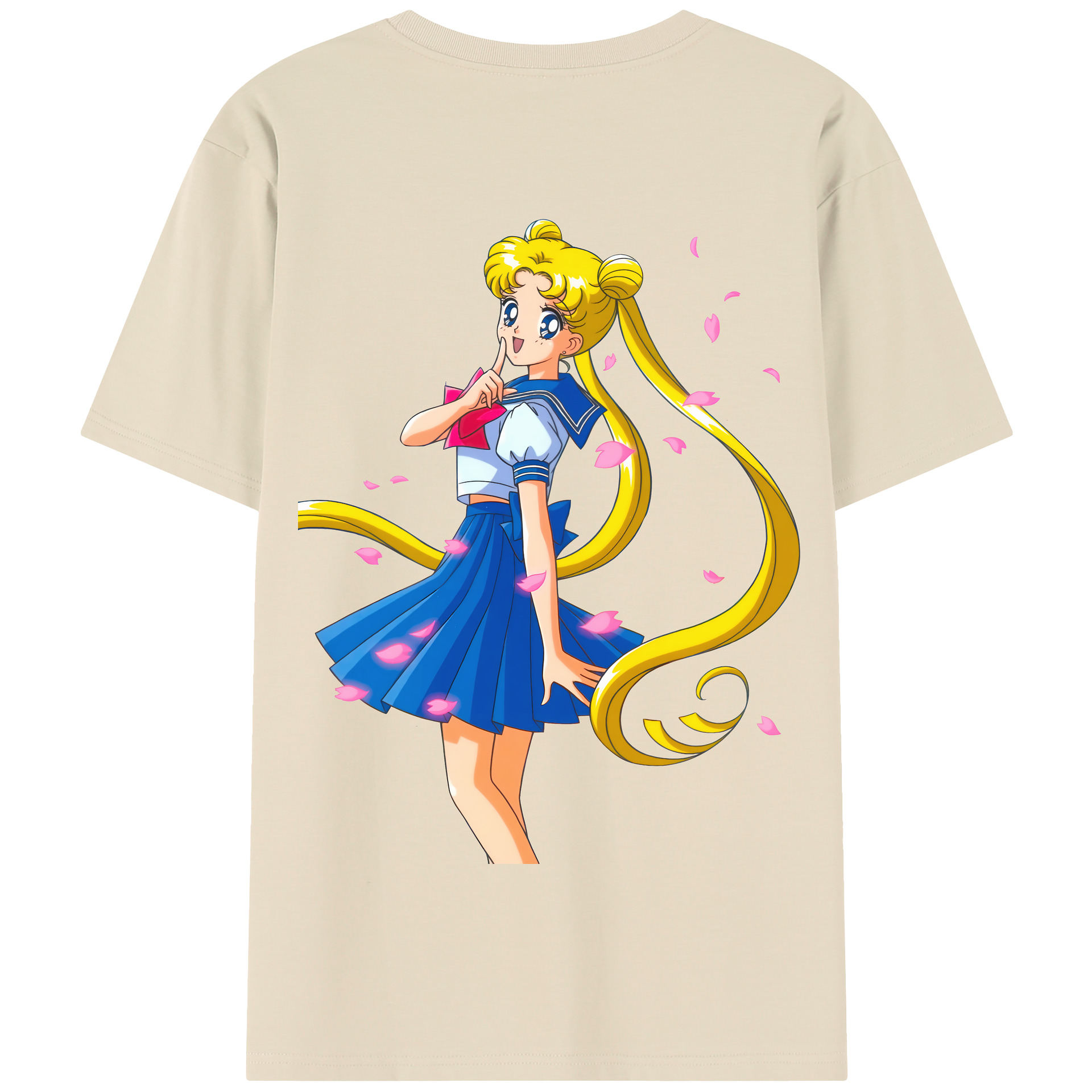 （画像用） 美少女戦士セーラームーン 愛野 美奈子 あいの みなこ Sailor Moon Aino Minako 綿100％半袖Tシャツ（背面プリント）
