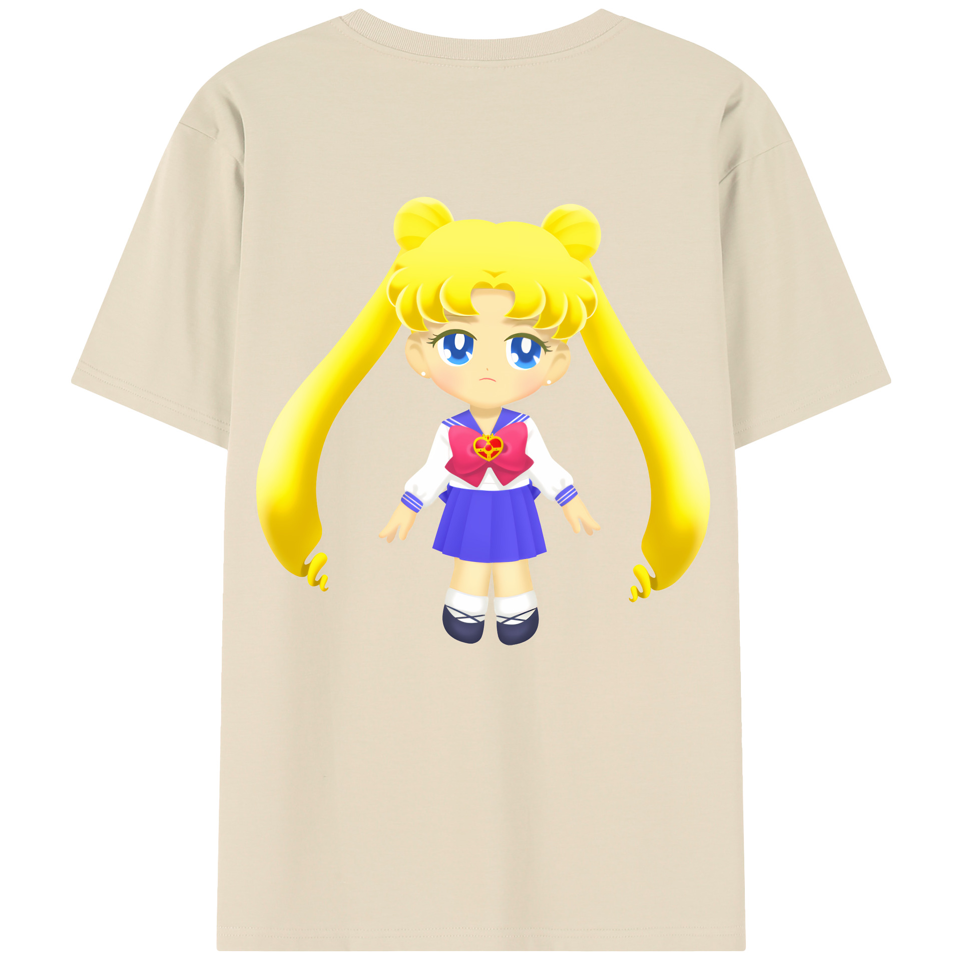 （画像用） 美少女戦士セーラームーン 愛野 美奈子 あいの みなこ Sailor Moon Aino Minako 綿100％半袖Tシャツ（背面プリント）