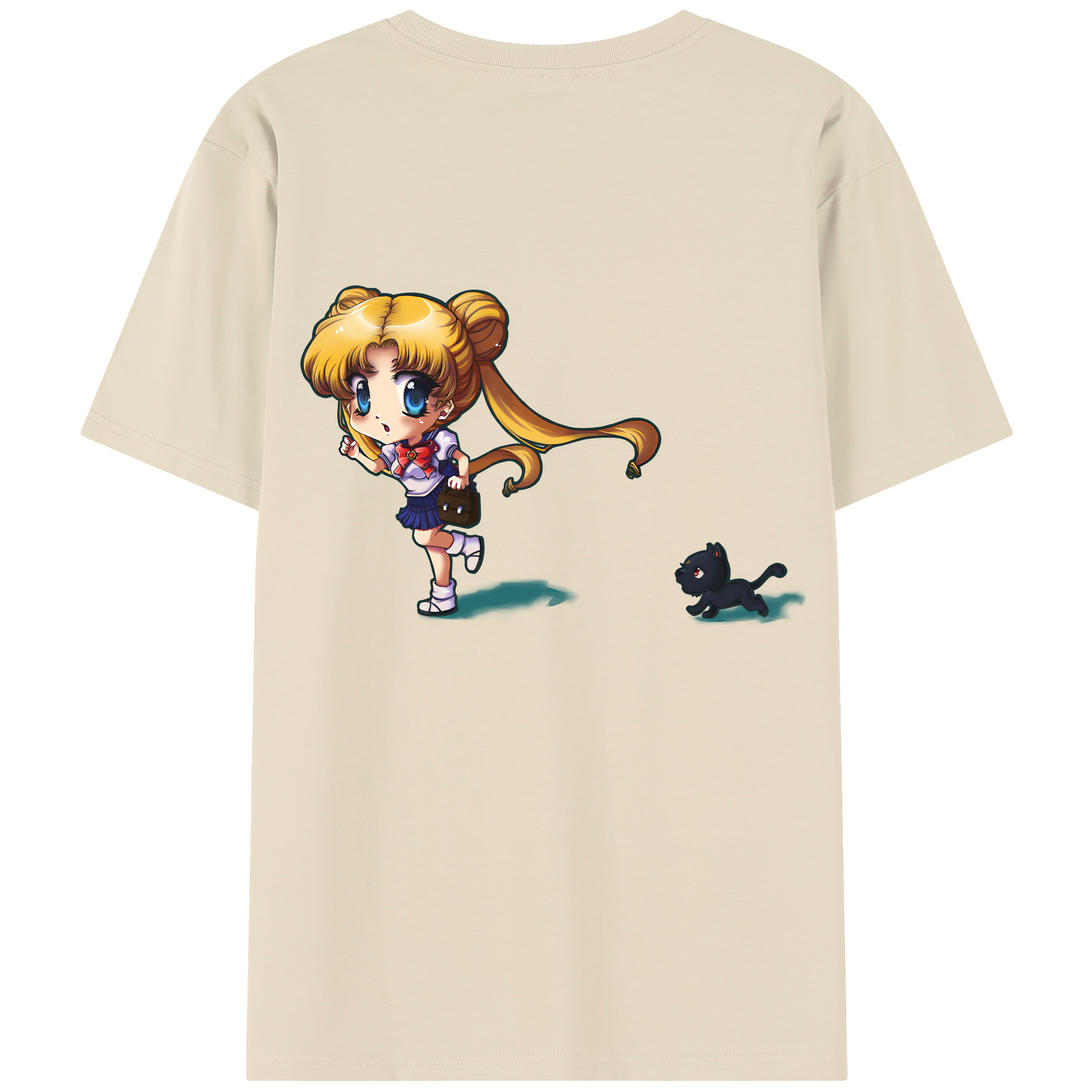 （画像用） 美少女戦士セーラームーン 愛野 美奈子 あいの みなこ Sailor Moon Aino Minako 綿100％半袖Tシャツ（背面プリント）