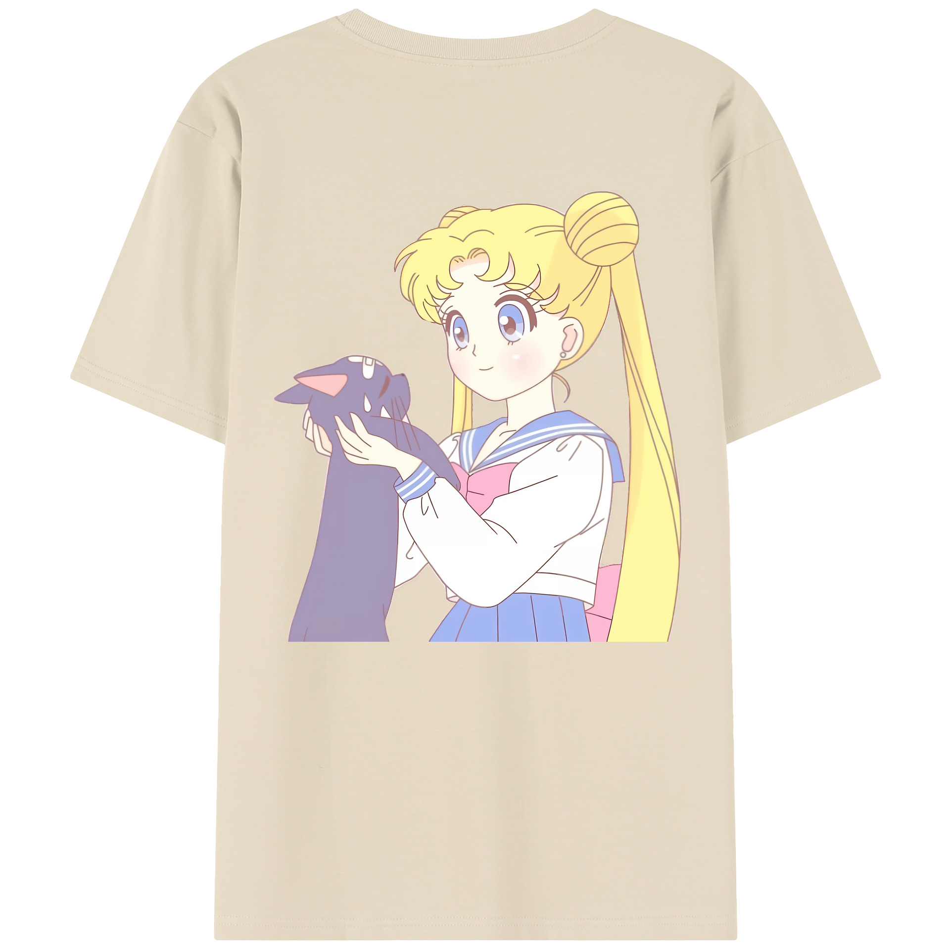 （画像用） 美少女戦士セーラームーン 愛野 美奈子 あいの みなこ Sailor Moon Aino Minako 綿100％半袖Tシャツ（背面プリント）