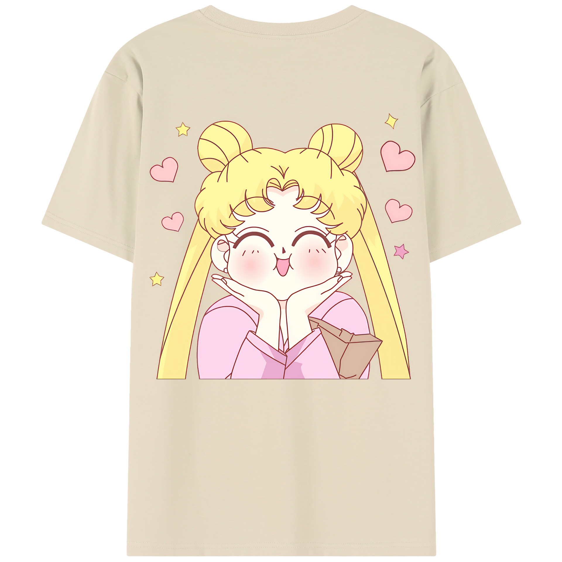 （画像用） 美少女戦士セーラームーン 愛野 美奈子 あいの みなこ Sailor Moon Aino Minako 綿100％半袖Tシャツ（背面プリント）