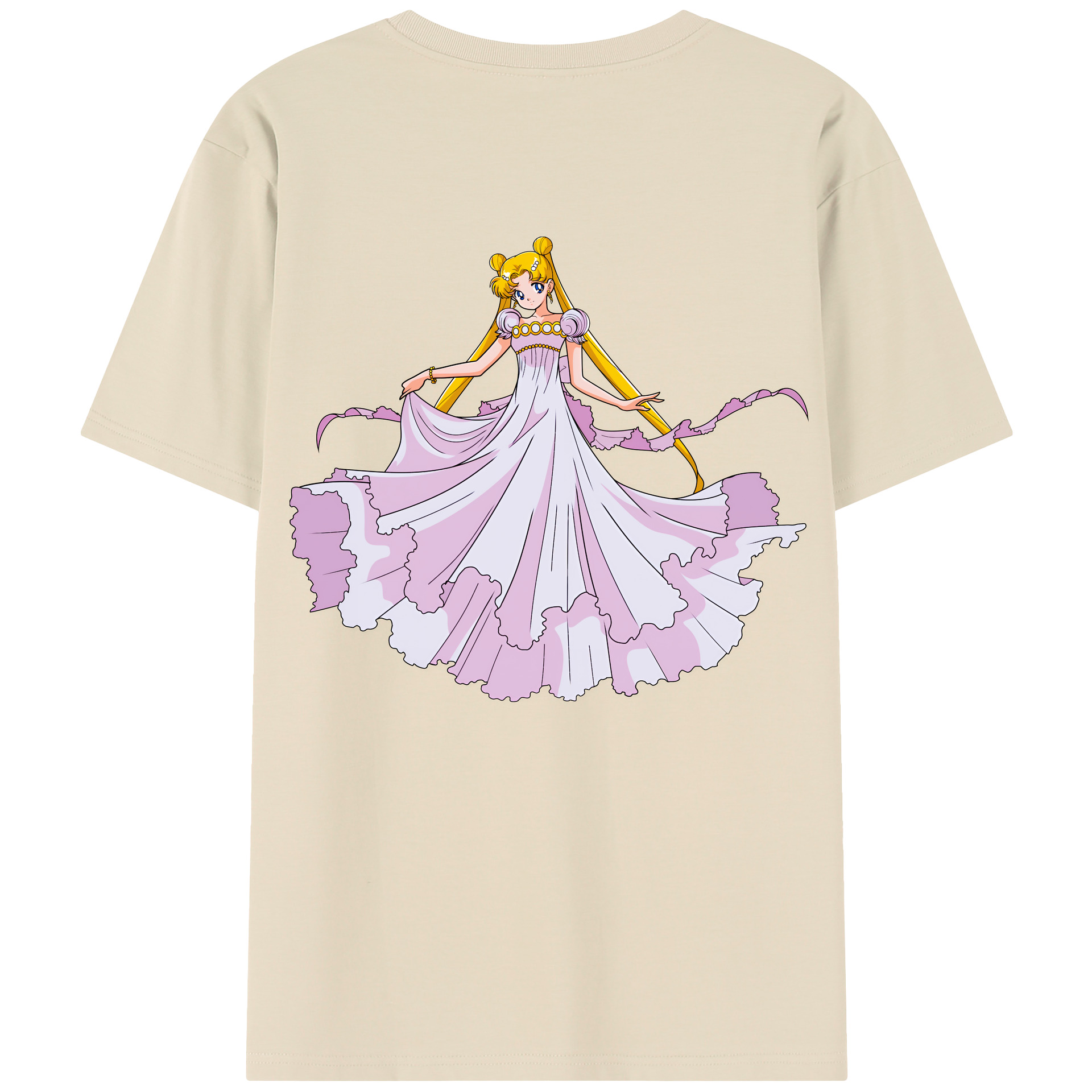 （画像用） 美少女戦士セーラームーン 愛野 美奈子 あいの みなこ Sailor Moon Aino Minako 綿100％半袖Tシャツ（背面プリント）