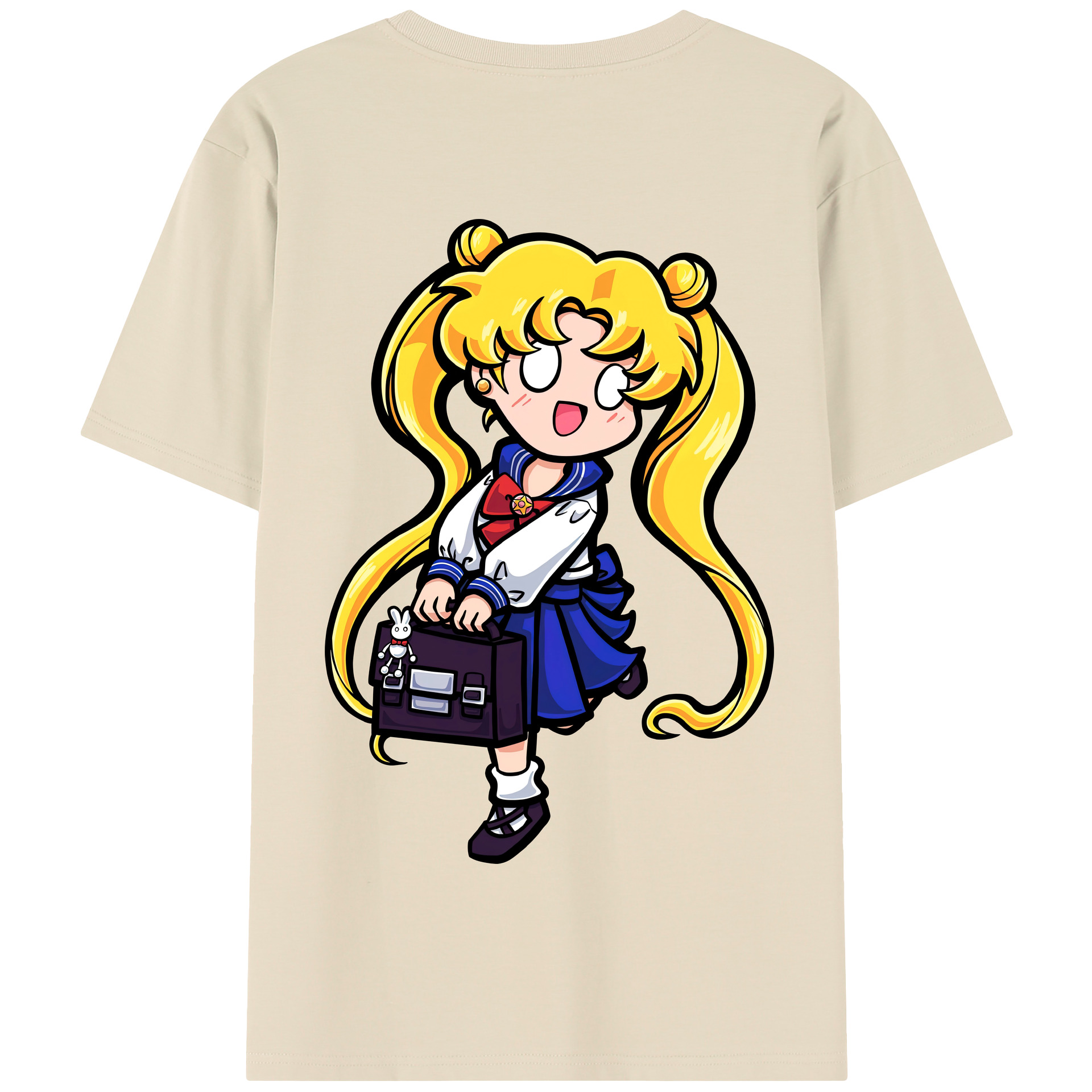 （画像用） 美少女戦士セーラームーン 愛野 美奈子 あいの みなこ Sailor Moon Aino Minako 綿100％半袖Tシャツ（背面プリント）