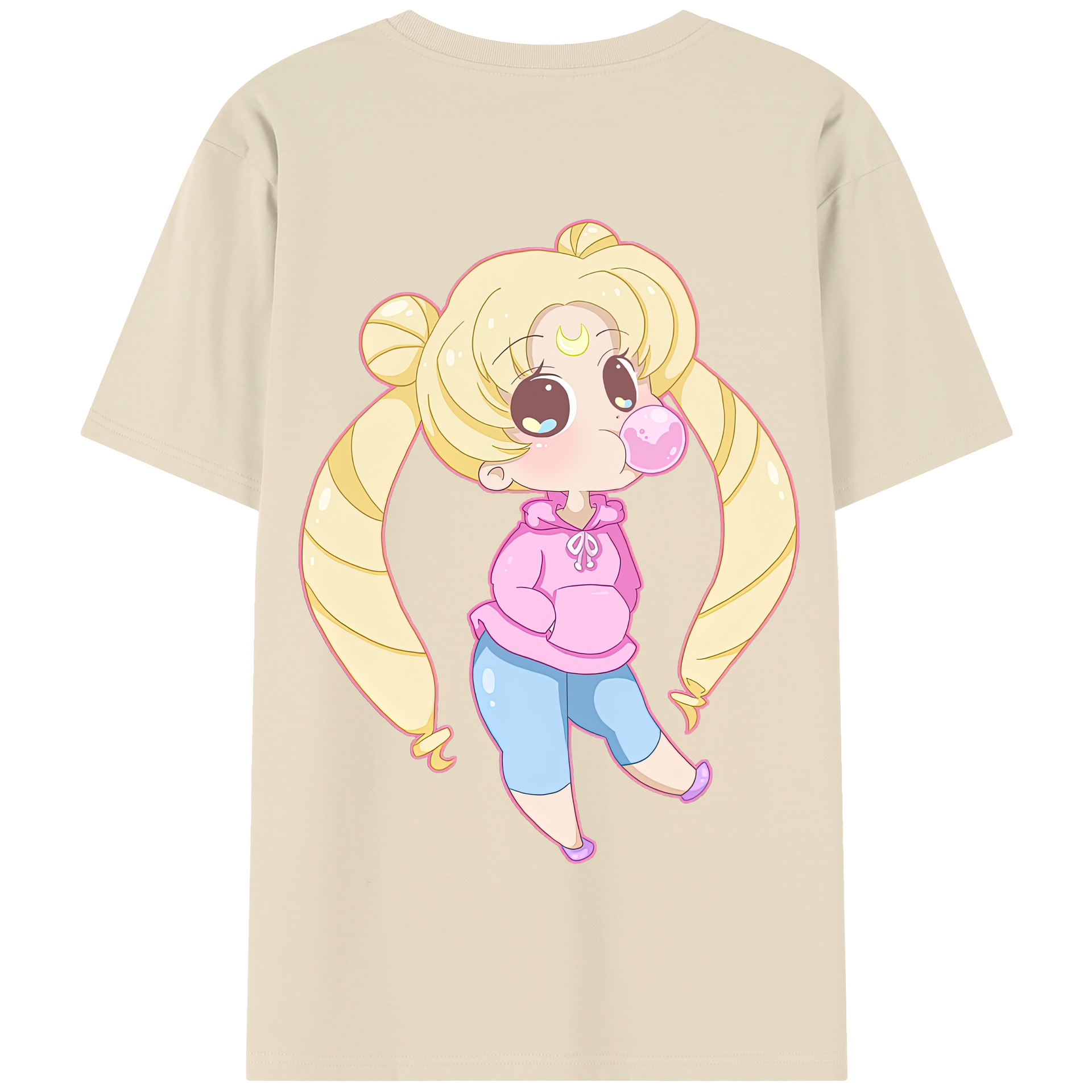 （画像用） 美少女戦士セーラームーン 愛野 美奈子 あいの みなこ Sailor Moon Aino Minako 綿100％半袖Tシャツ（背面プリント）