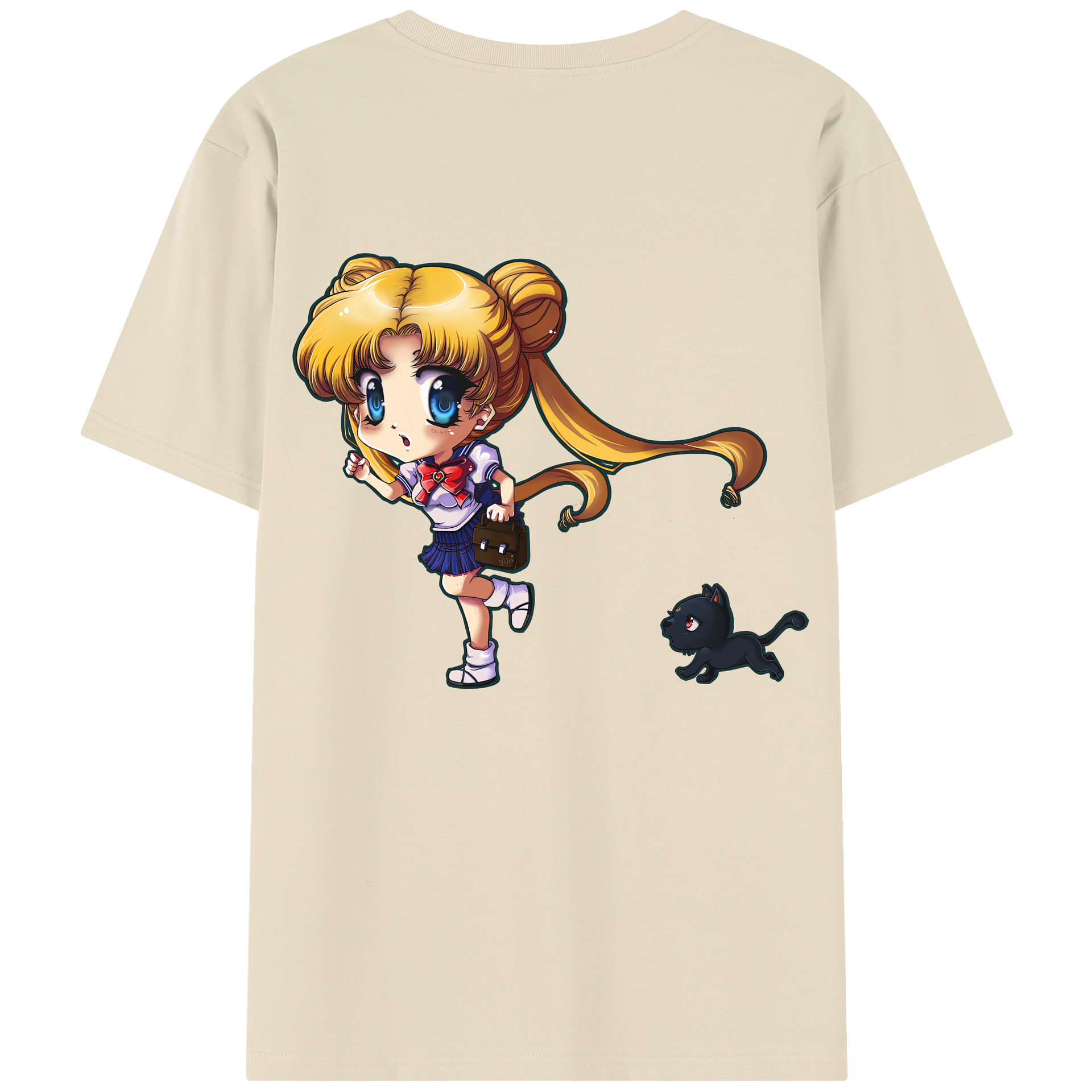 （画像用） 美少女戦士セーラームーン 愛野 美奈子 あいの みなこ Sailor Moon Aino Minako 綿100％半袖Tシャツ（背面プリント）