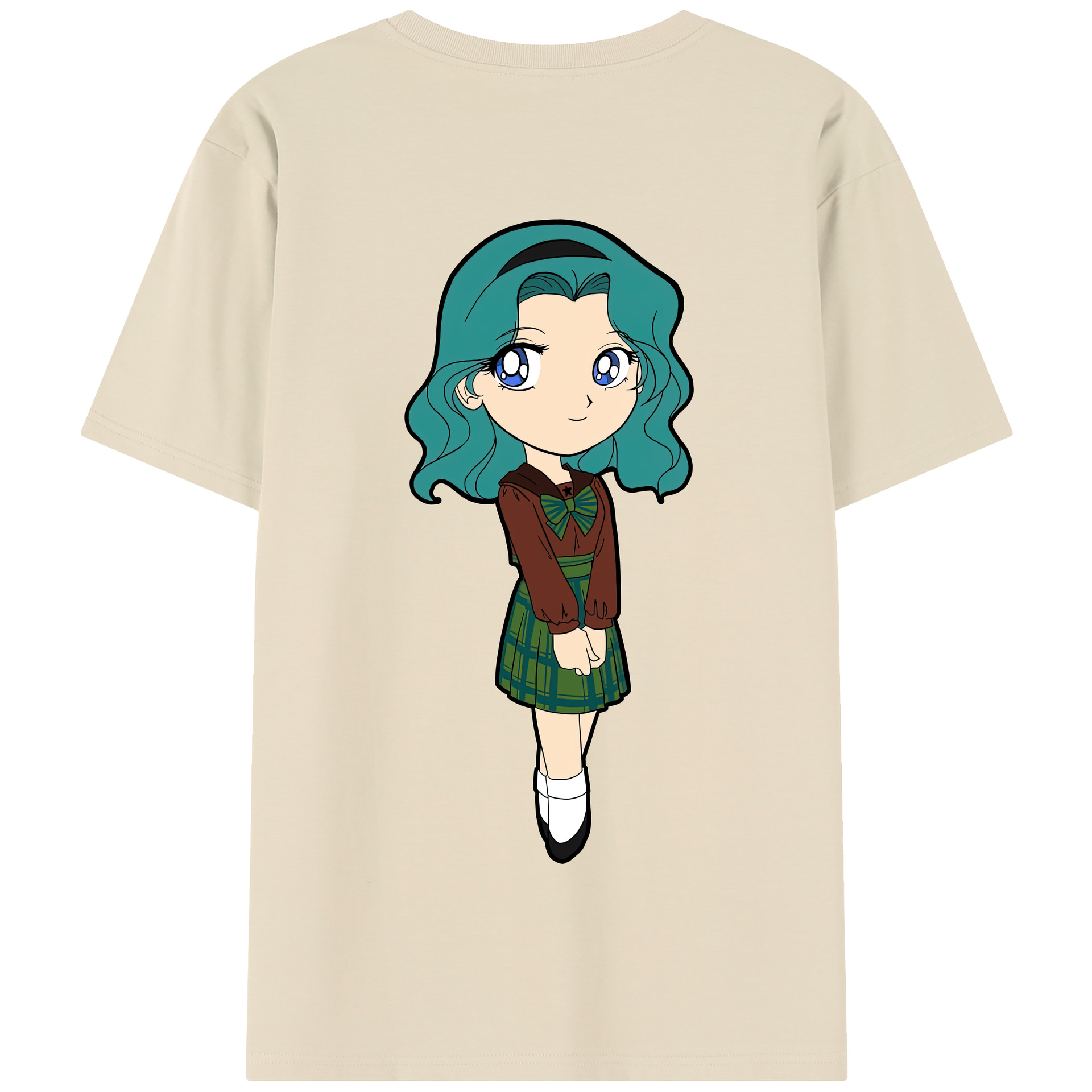 （画像用） 美少女戦士セーラームーン 海王 みちる（かいおう みちる） Sailor Moon Kaiou Michiru 綿100％半袖Tシャツ（背面プリント）