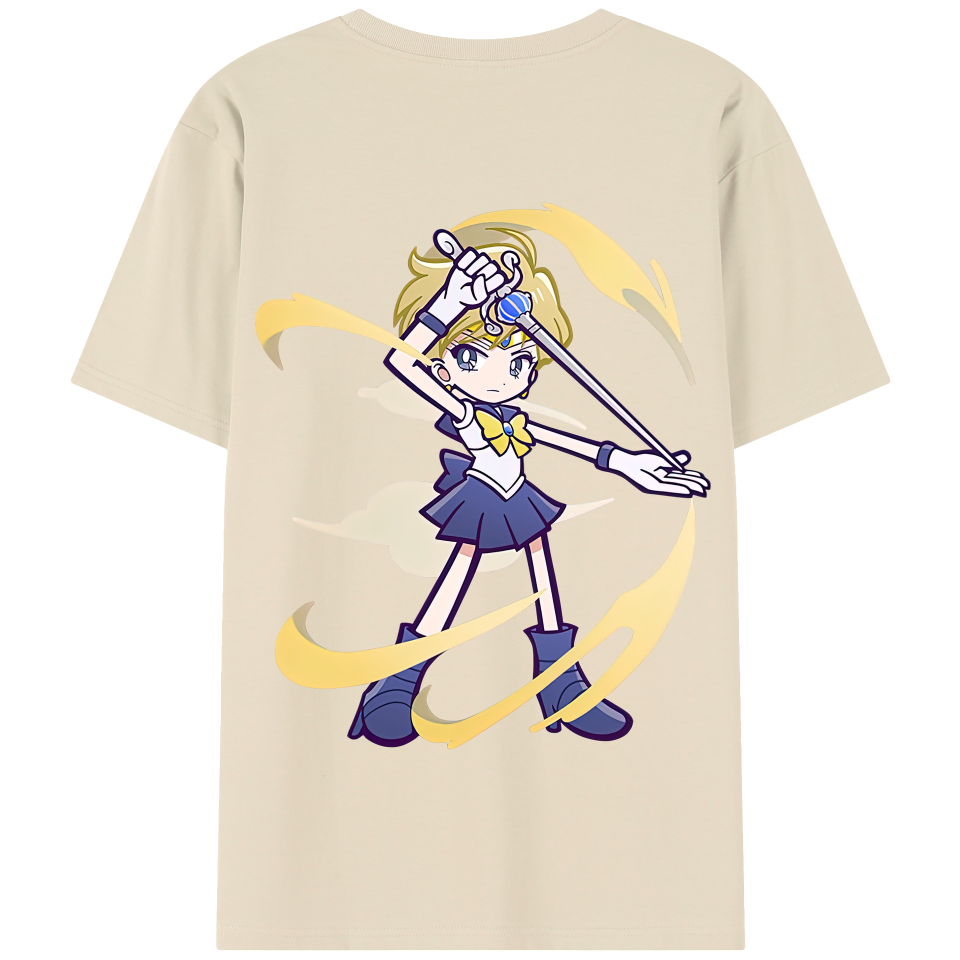 （画像用） 美少女戦士セーラームーン 天王はるか Sailor Moon Tenoh Haruka 綿100％半袖Tシャツ（背面プリント）