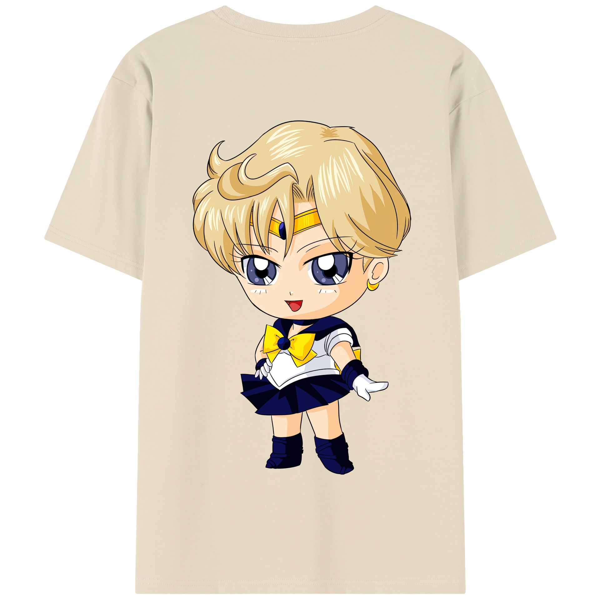 （画像用） 美少女戦士セーラームーン 天王はるか Sailor Moon Tenoh Haruka 綿100％半袖Tシャツ（背面プリント）