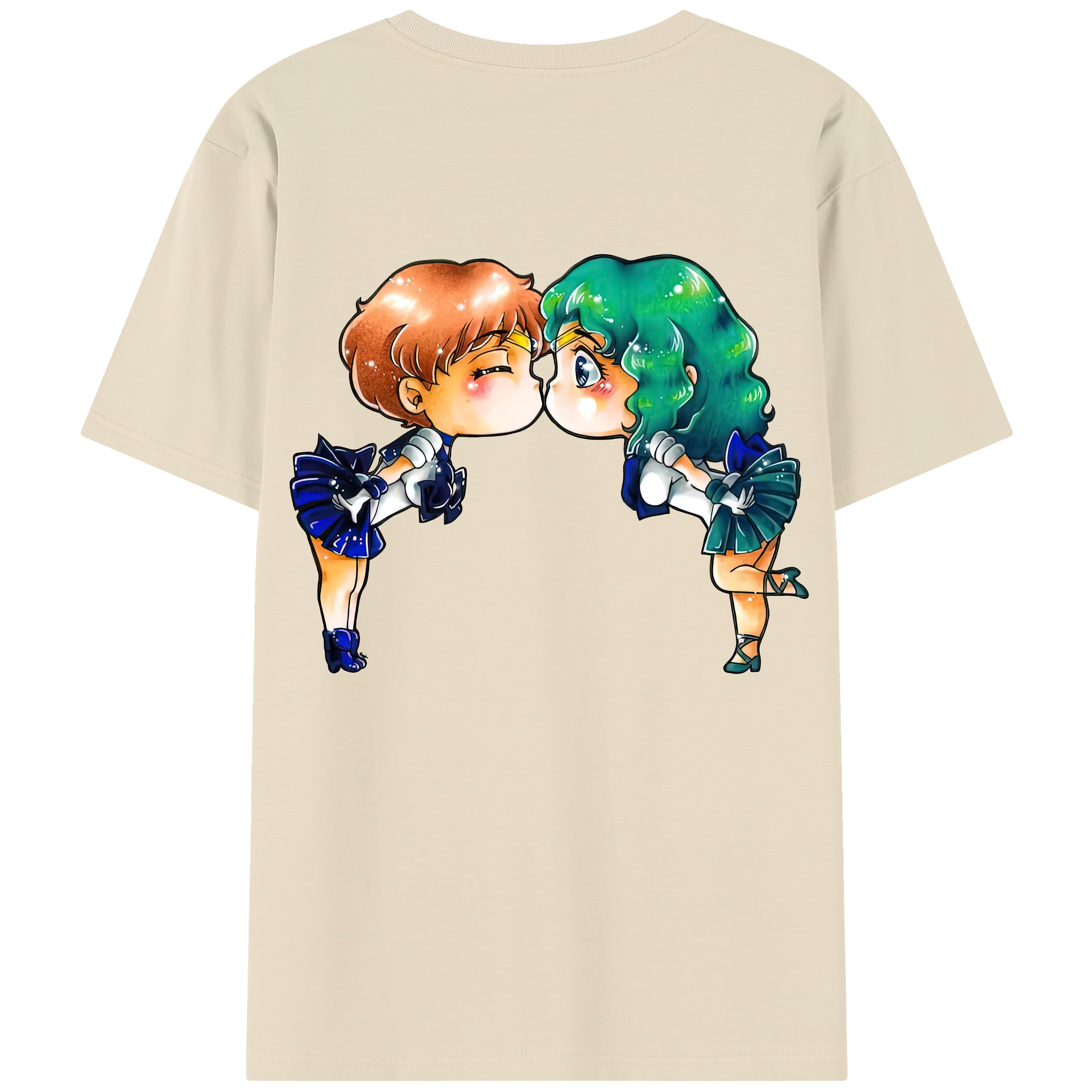 （画像用） 美少女戦士セーラームーン 天王はるか Sailor Moon Tenoh Haruka 綿100％半袖Tシャツ（背面プリント）