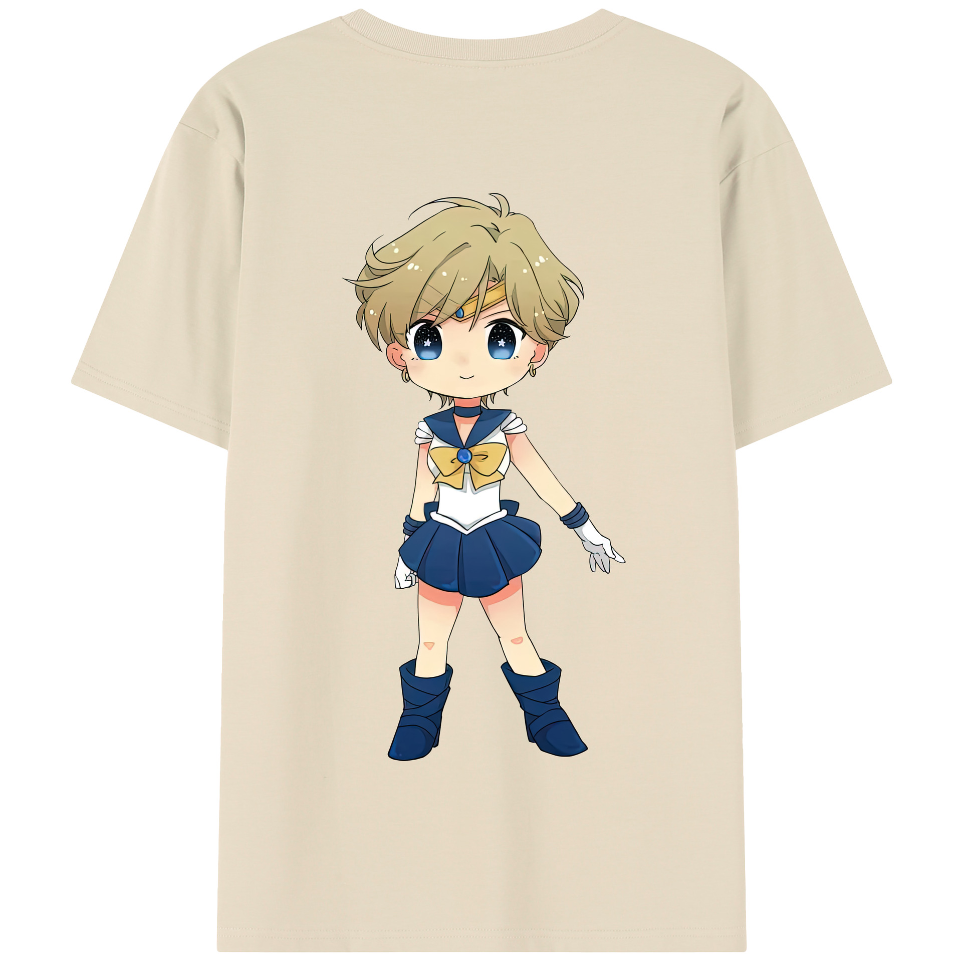 （画像用） 美少女戦士セーラームーン 天王はるか Sailor Moon Tenoh Haruka 綿100％半袖Tシャツ（背面プリント）