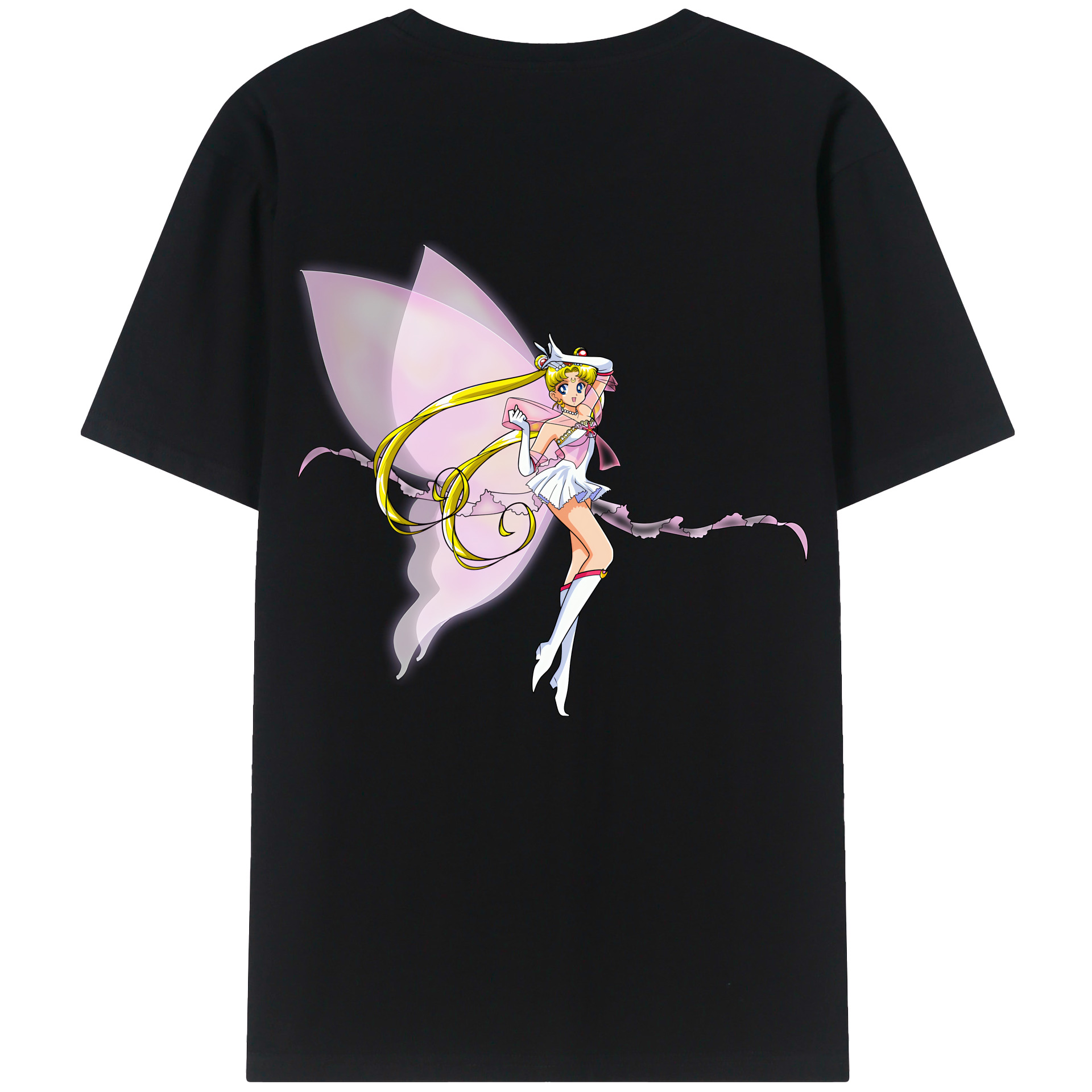 （画像用） 美少女戦士セーラームーン 月野 うさぎ つきの うさぎ Sailor Moon Tsukino Usagi 綿100％半袖Tシャツ（背面プリント）