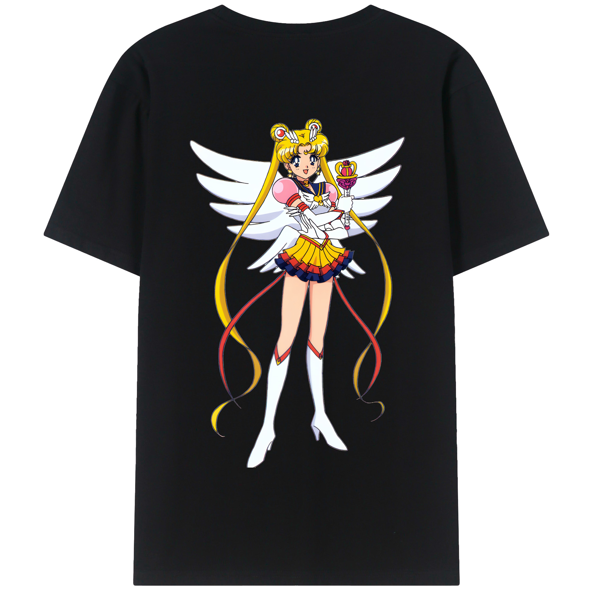 （画像用） 美少女戦士セーラームーン 月野 うさぎ つきの うさぎ Sailor Moon Tsukino Usagi 綿100％半袖Tシャツ（背面プリント）