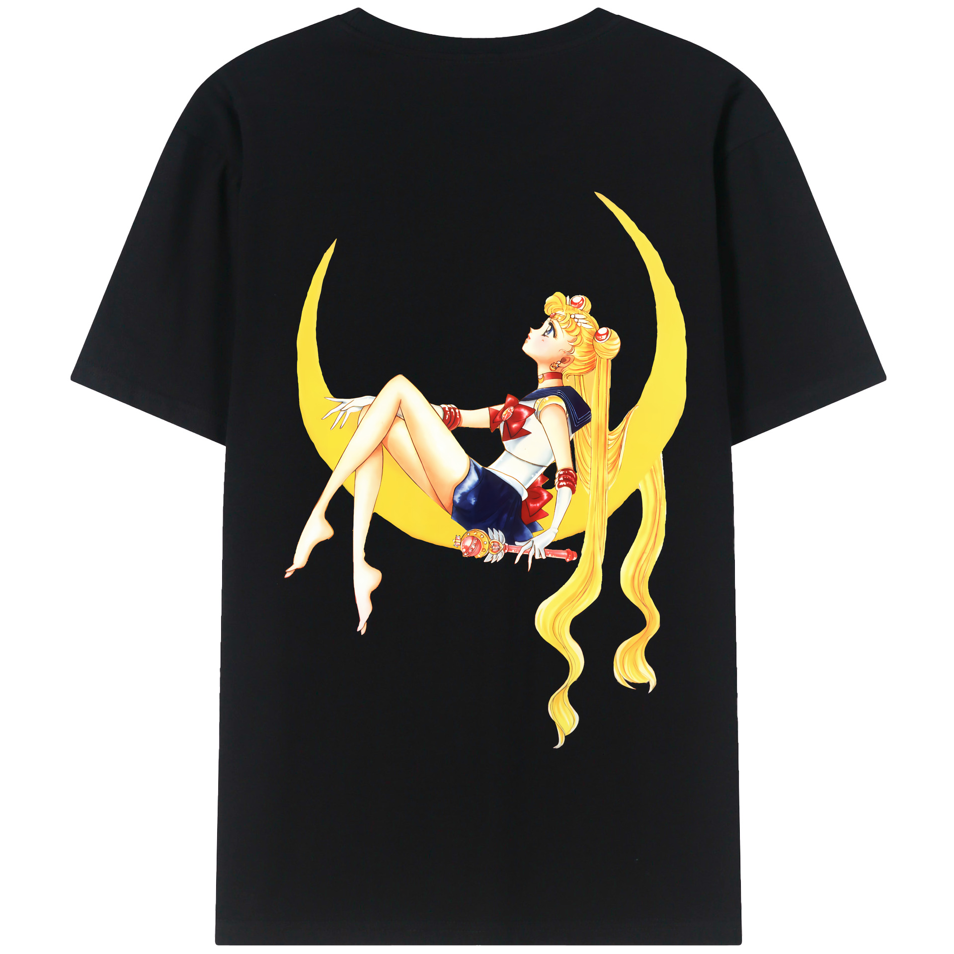 （画像用） 美少女戦士セーラームーン 月野 うさぎ つきの うさぎ Sailor Moon Tsukino Usagi 綿100％半袖Tシャツ（背面プリント）