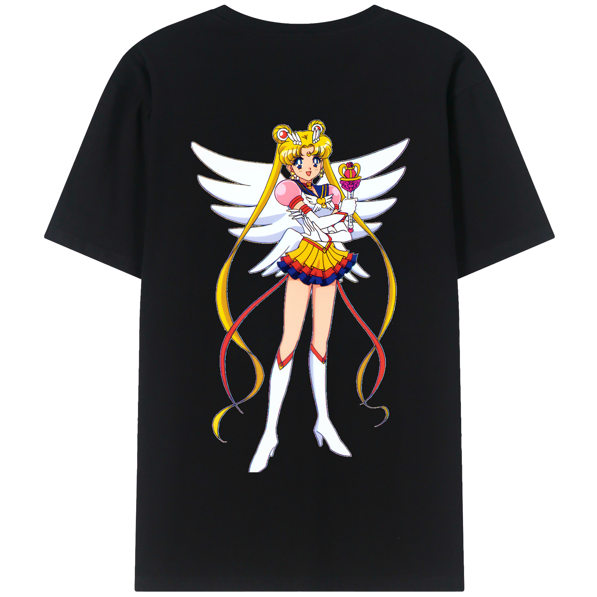 （画像用） 美少女戦士セーラームーン 月野 うさぎ つきの うさぎ Sailor Moon Tsukino Usagi 綿100％半袖Tシャツ（背面プリント）