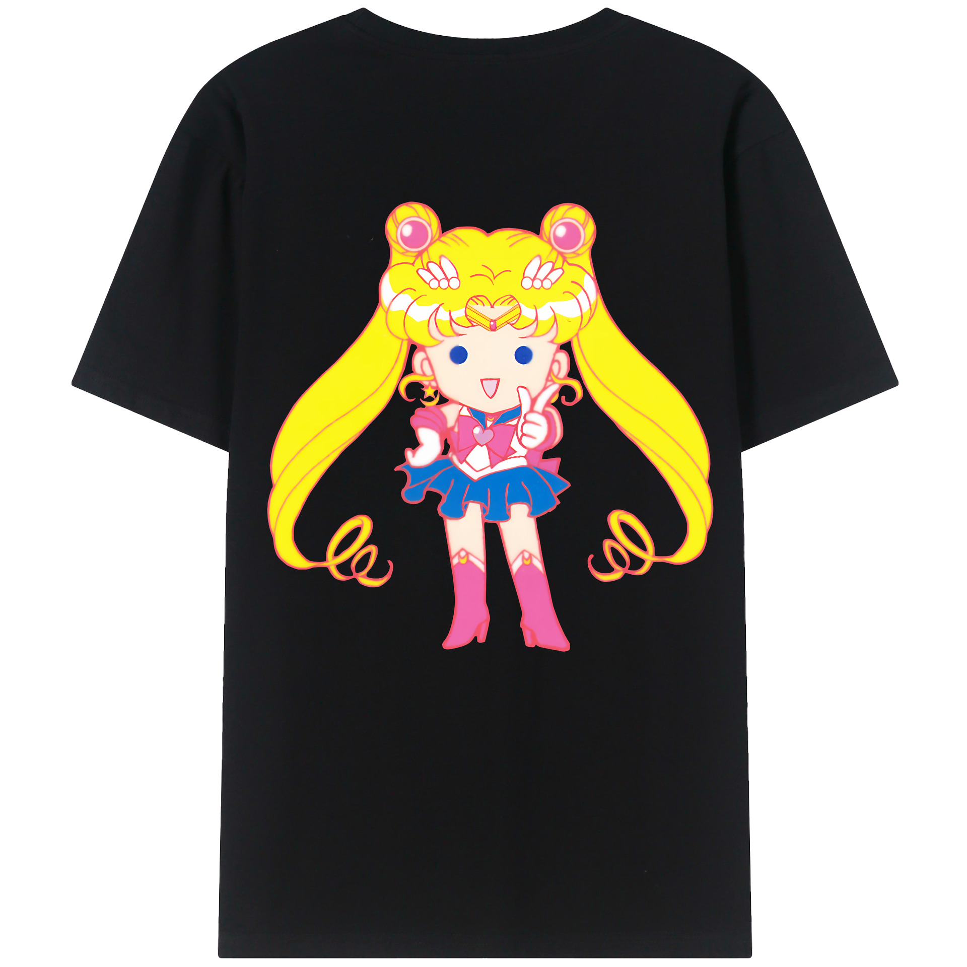 （画像用） 美少女戦士セーラームーン 月野 うさぎ つきの うさぎ Sailor Moon Tsukino Usagi 綿100％半袖Tシャツ（背面プリント）