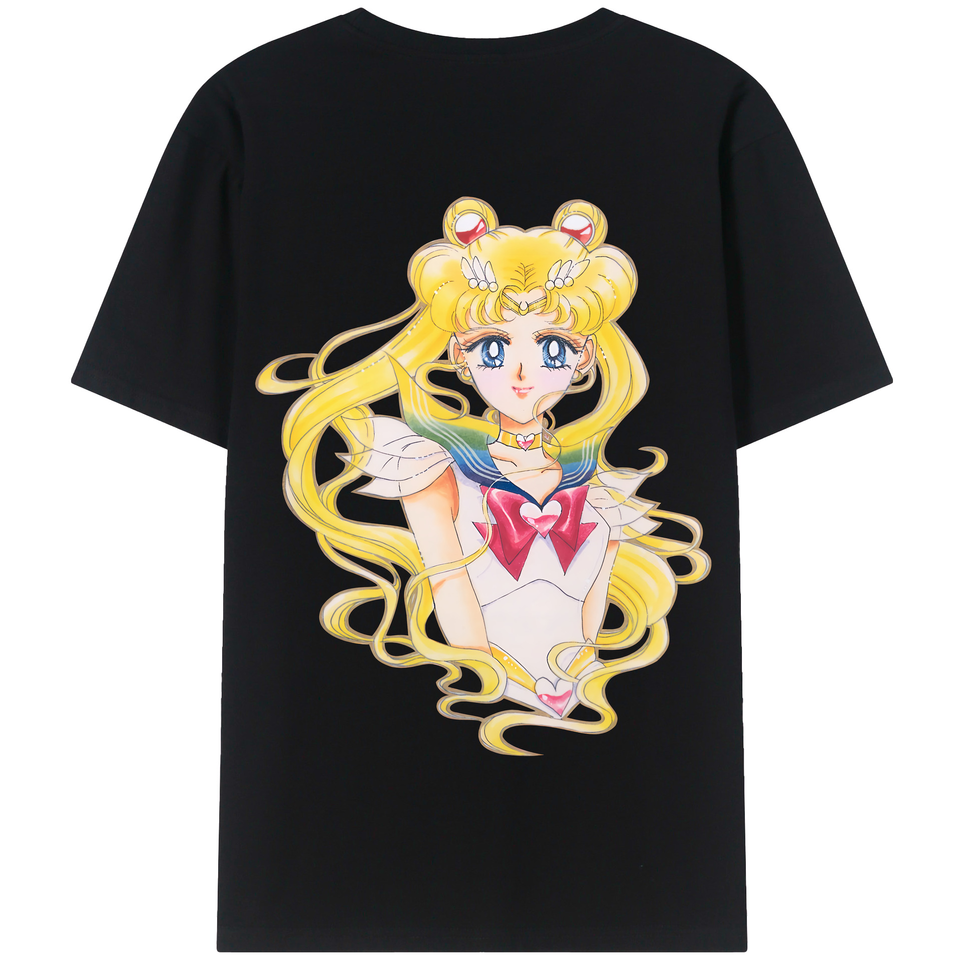 （画像用） 美少女戦士セーラームーン 月野 うさぎ つきの うさぎ Sailor Moon Tsukino Usagi 綿100％半袖Tシャツ（背面プリント）