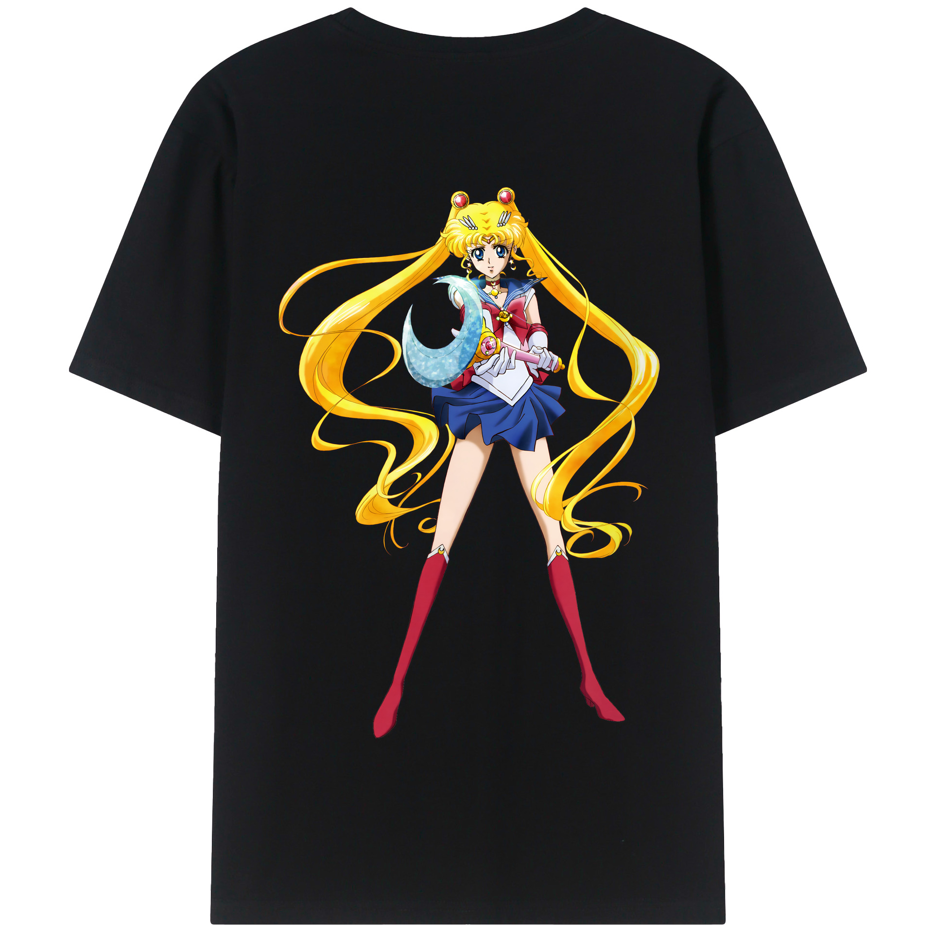 （画像用） 美少女戦士セーラームーン 月野 うさぎ つきの うさぎ Sailor Moon Tsukino Usagi 綿100％半袖Tシャツ（背面プリント）