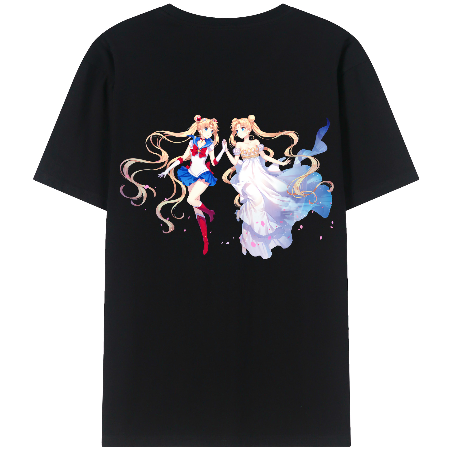 （画像用） 美少女戦士セーラームーン 月野 うさぎ つきの うさぎ Sailor Moon Tsukino Usagi 綿100％半袖Tシャツ（背面プリント）