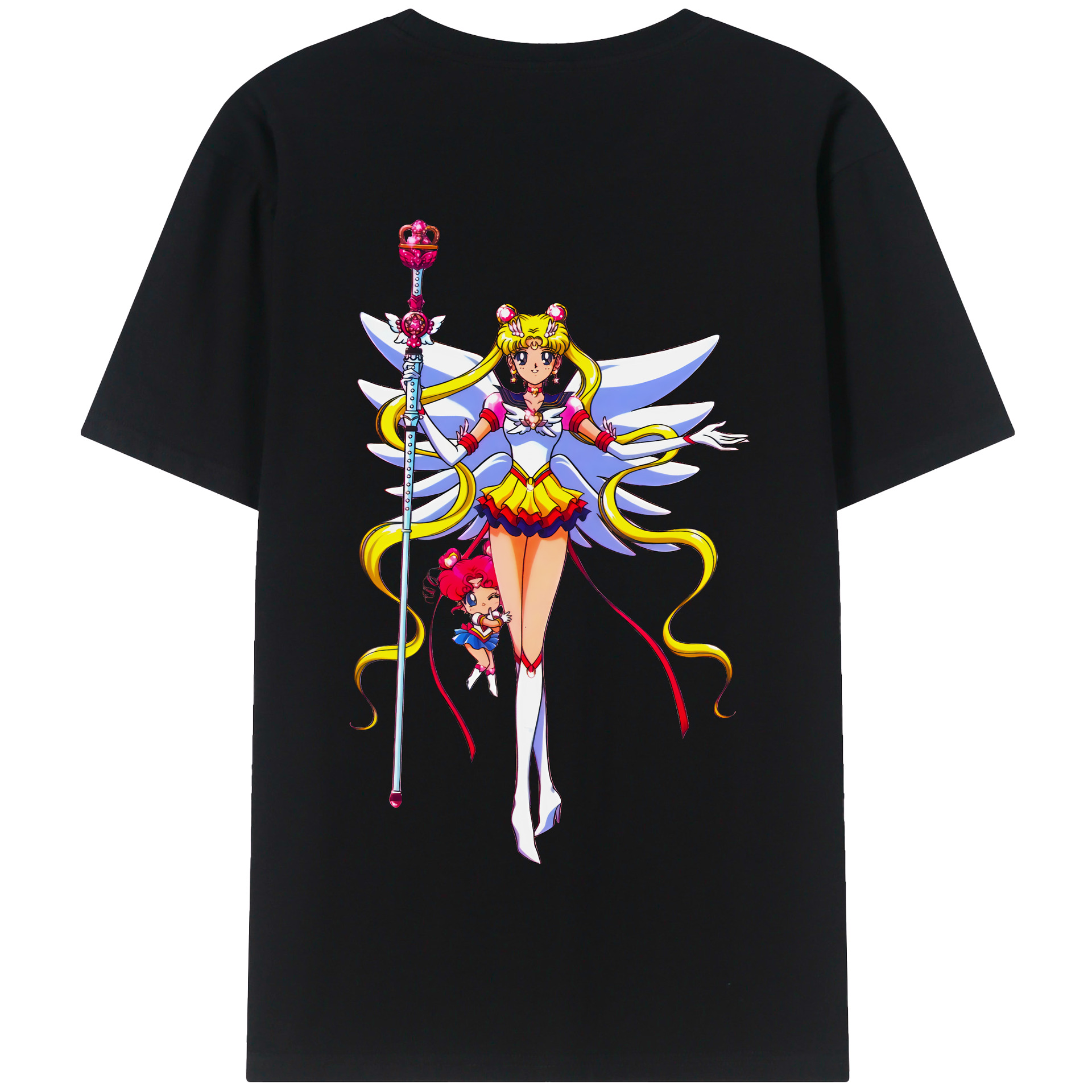 （画像用） 美少女戦士セーラームーン 月野 うさぎ つきの うさぎ Sailor Moon Tsukino Usagi 綿100％半袖Tシャツ（背面プリント）