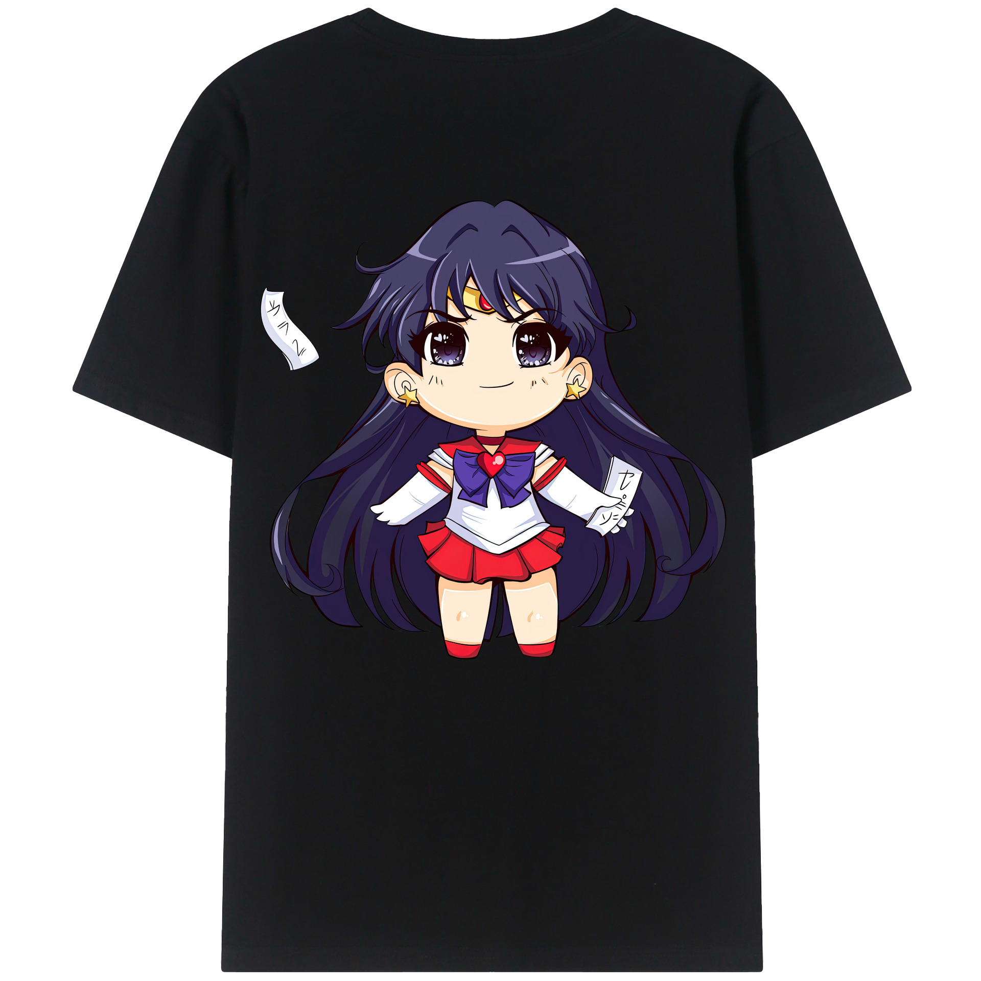 （画像用） 美少女戦士セーラームーン 火野レイ ひの レイ Sailor Moon Hino Rei （セーラーマーズ,Sailor Mars） 綿100％半袖Tシャツ（背面プリント）
