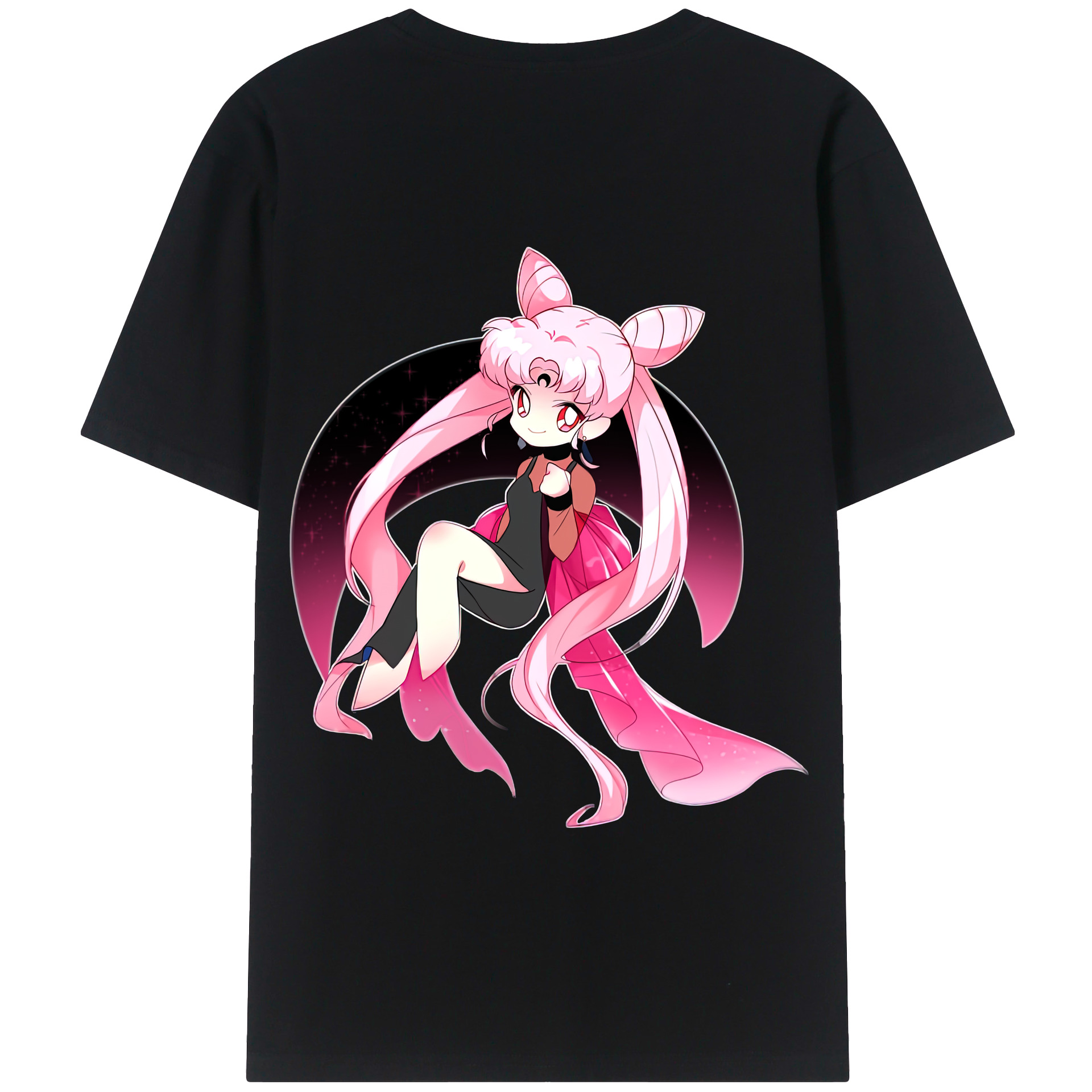 （画像用） 美少女戦士セーラームーン ちびうさ Sailor Moon Chibiusa Tsukino Usagi Small Lady Serenity 綿100％半袖Tシャツ（背面プリント）